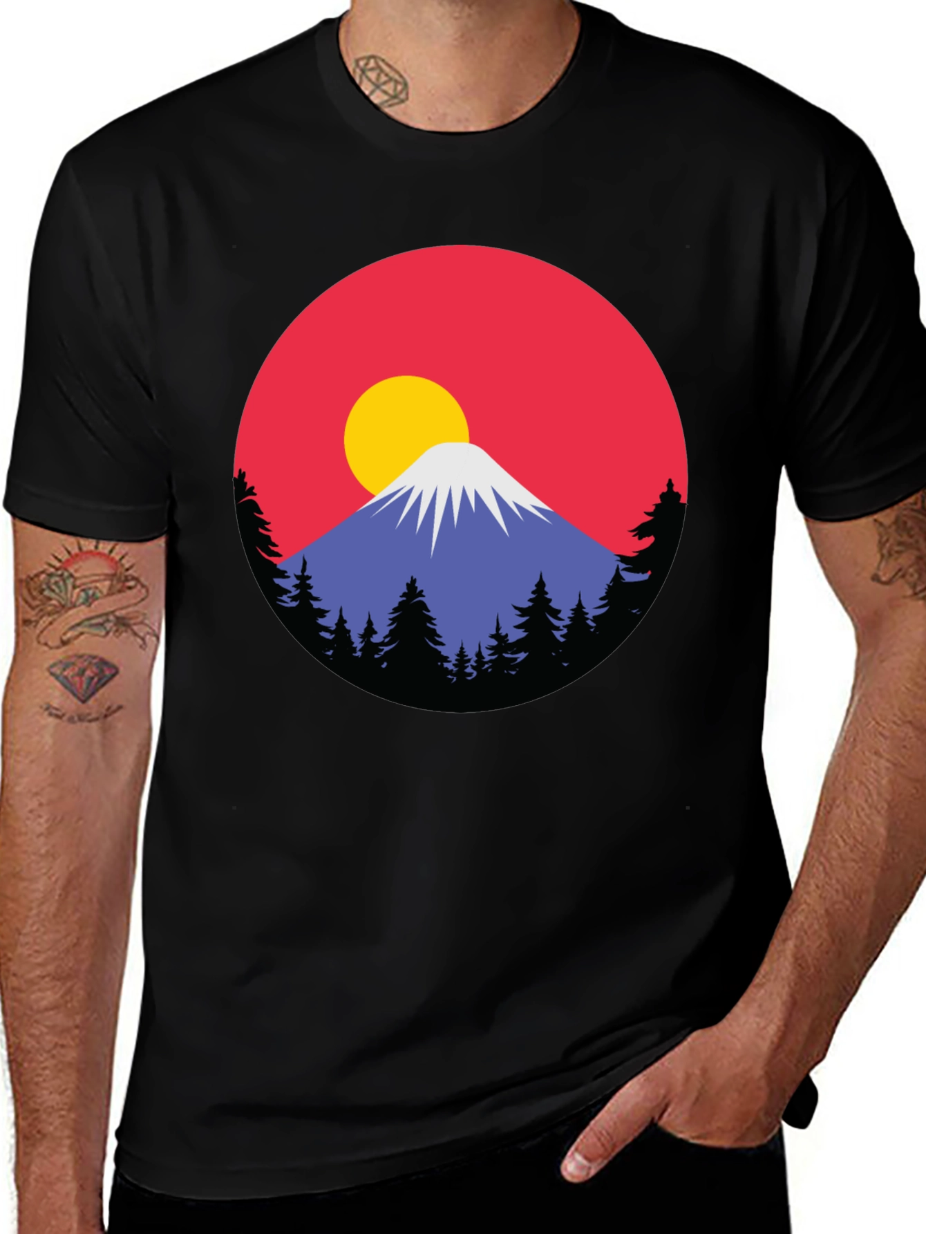 Variant 26 of Mountain Sunset Graphic T-Shirt