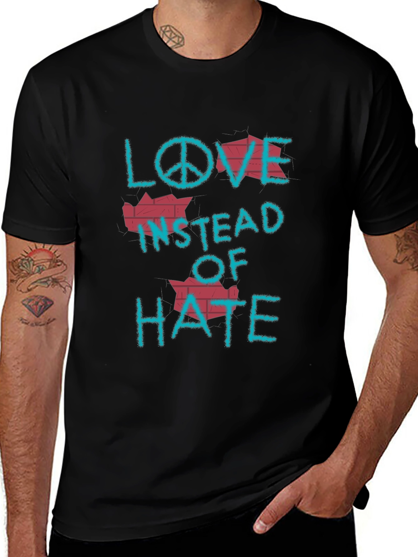 Variant 12 of Love Instead of Hate Graphic T-Shirt