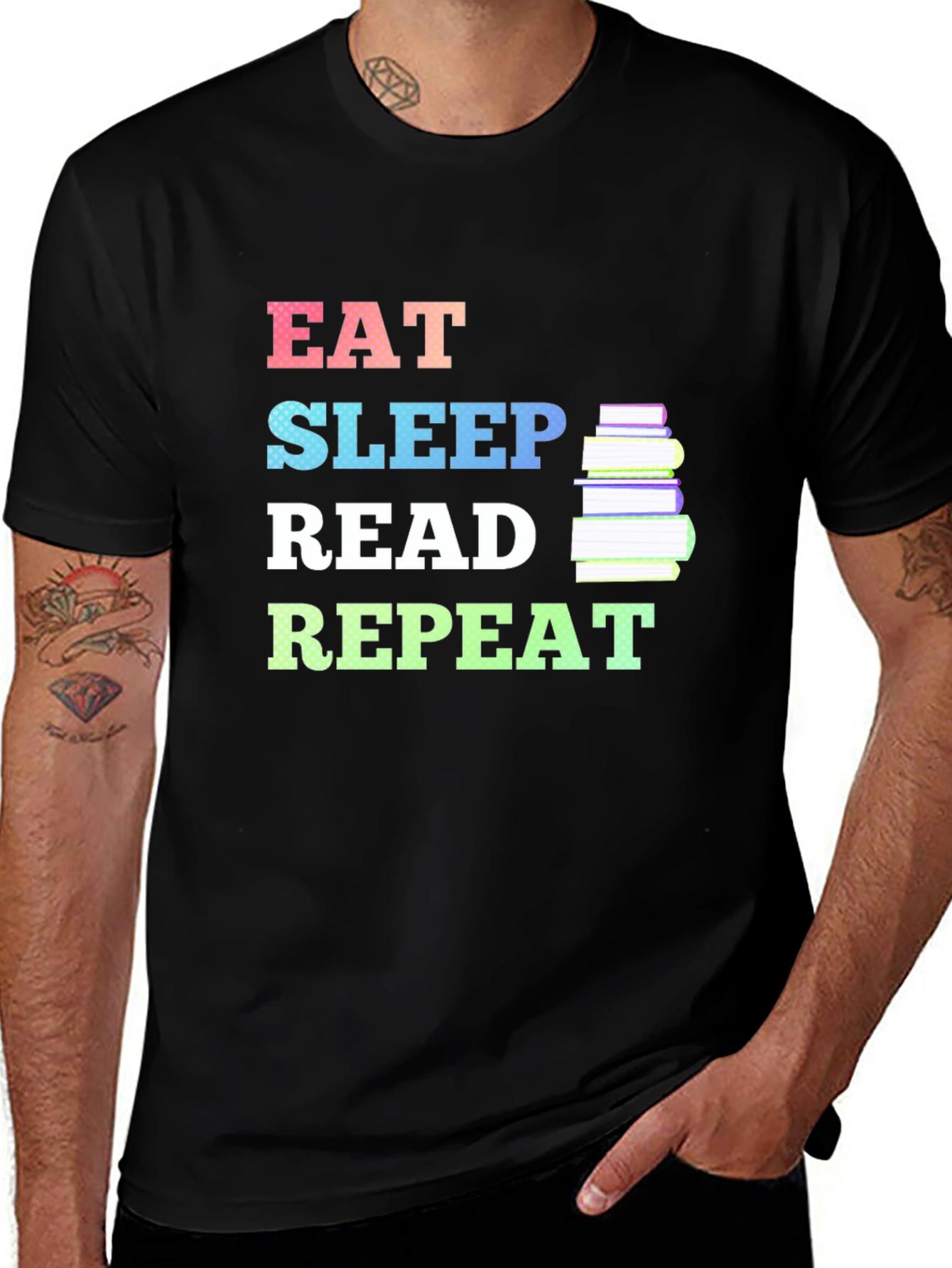 Variant 16 of Eat Sleep Read Repeat T-Shirt Book Lover