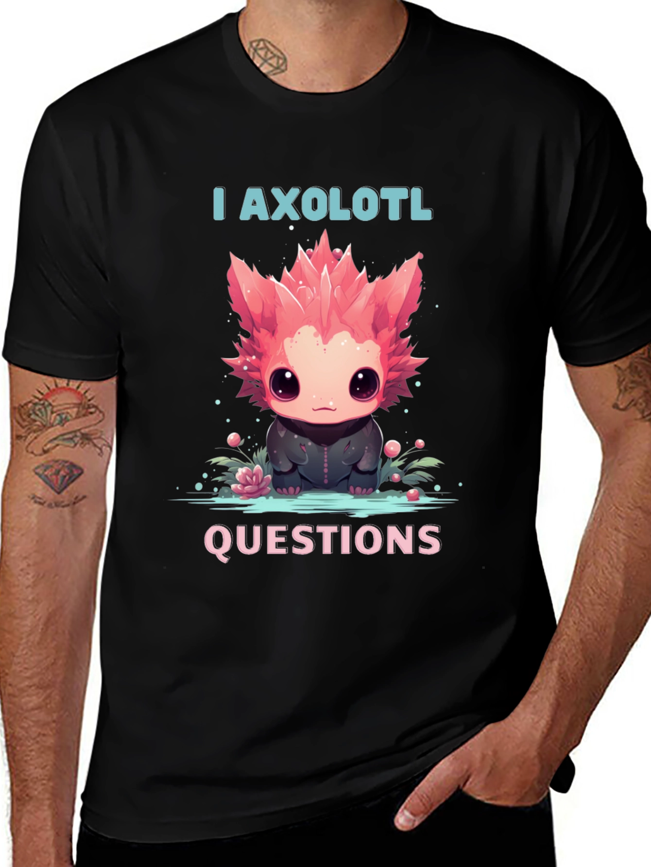 I Axolotl Questions T-Shirt - Cute Animal Tee