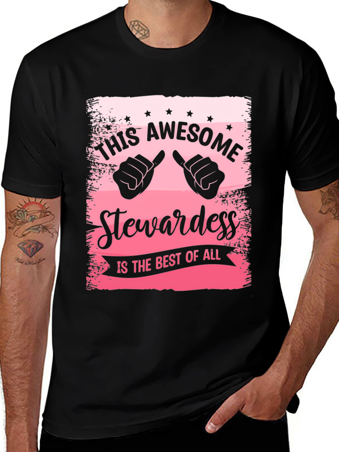 Awesome Stewardess T-Shirt - Flight Attendant Gift