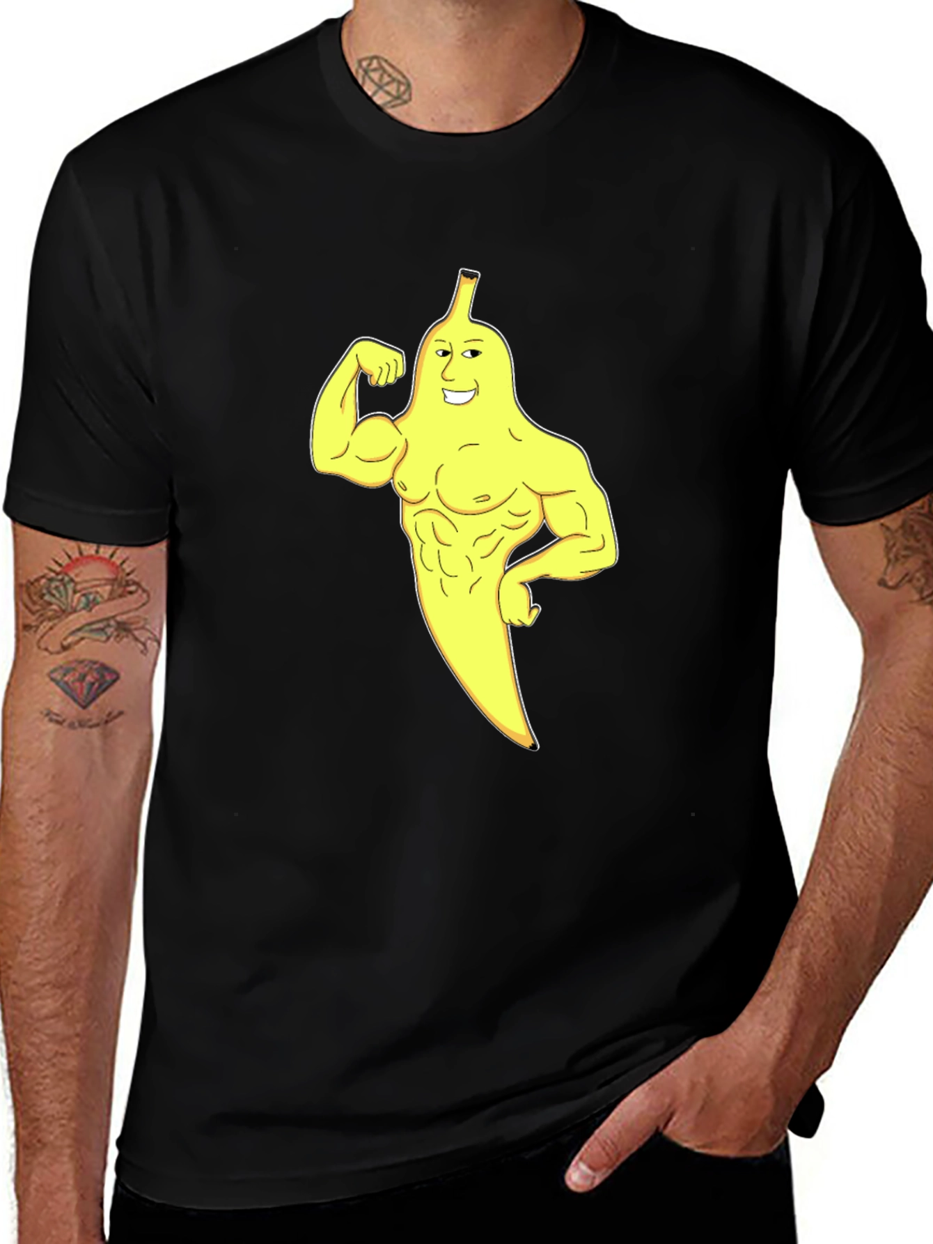 Variant 2 of Muscle Banana Graphic Tee - Black T-Shirt