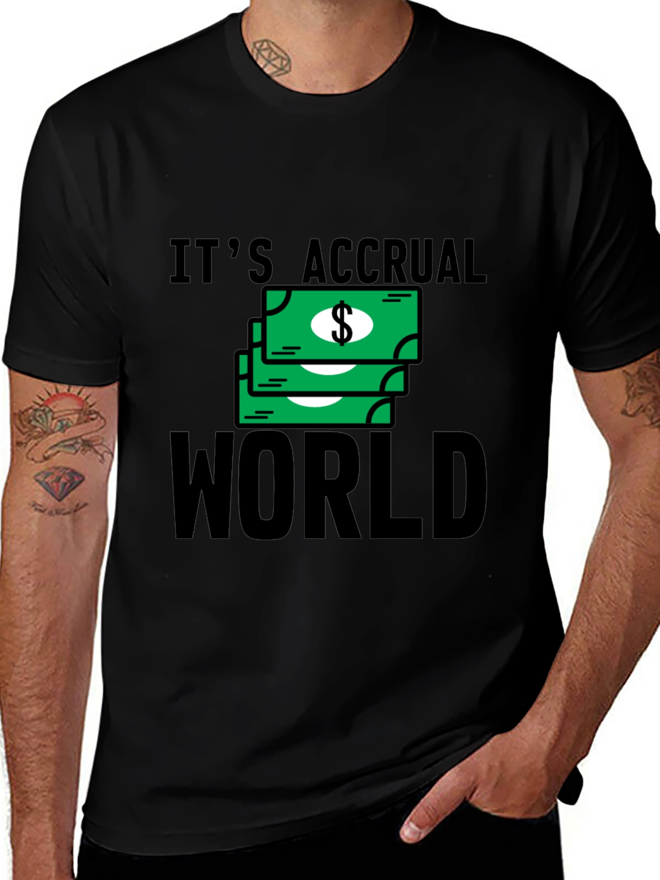 It's Accrual World T-Shirt - Funny Accounting Tee