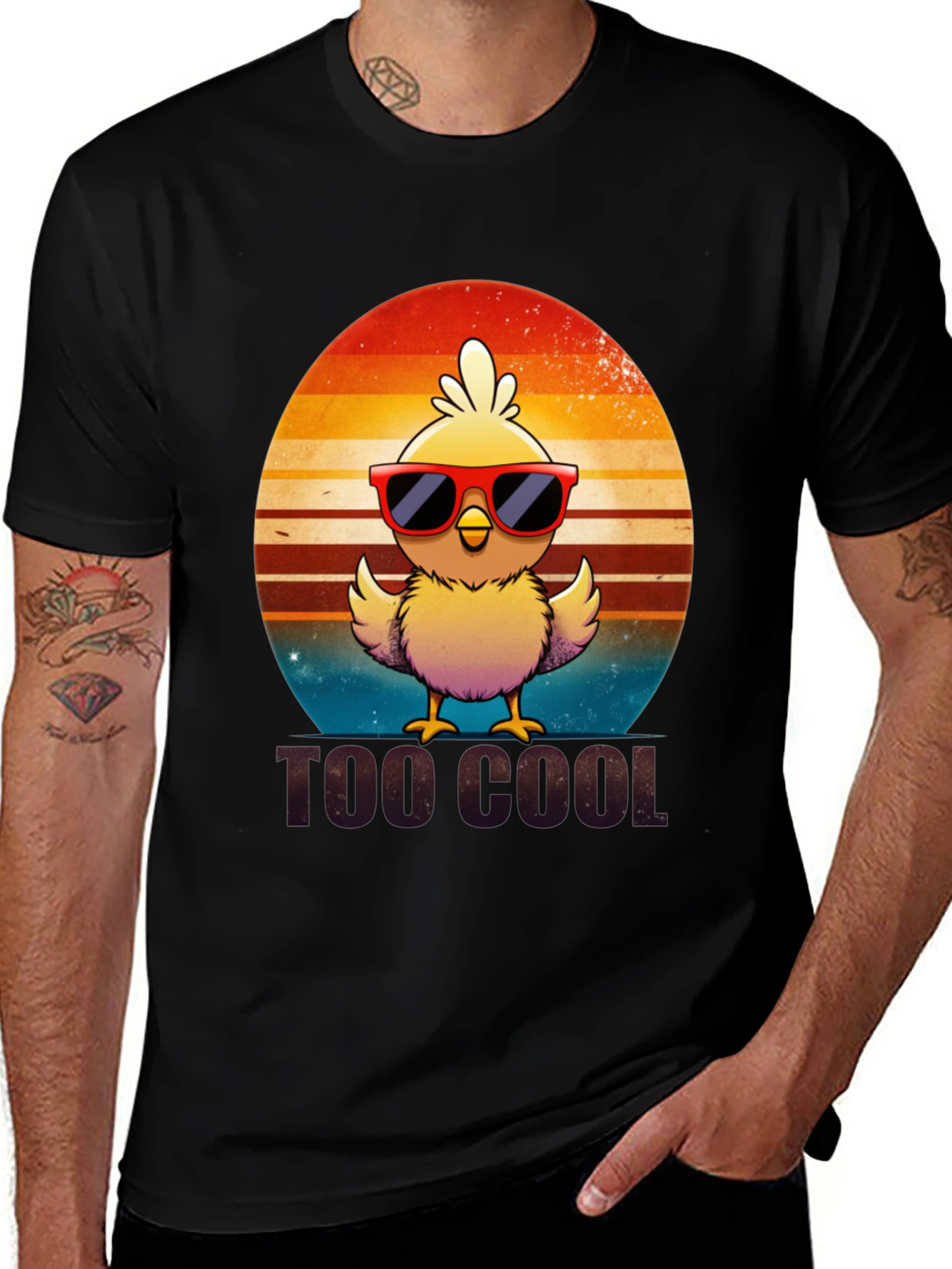 Variant 26 of Cool Chick Graphic Tee - Retro Style