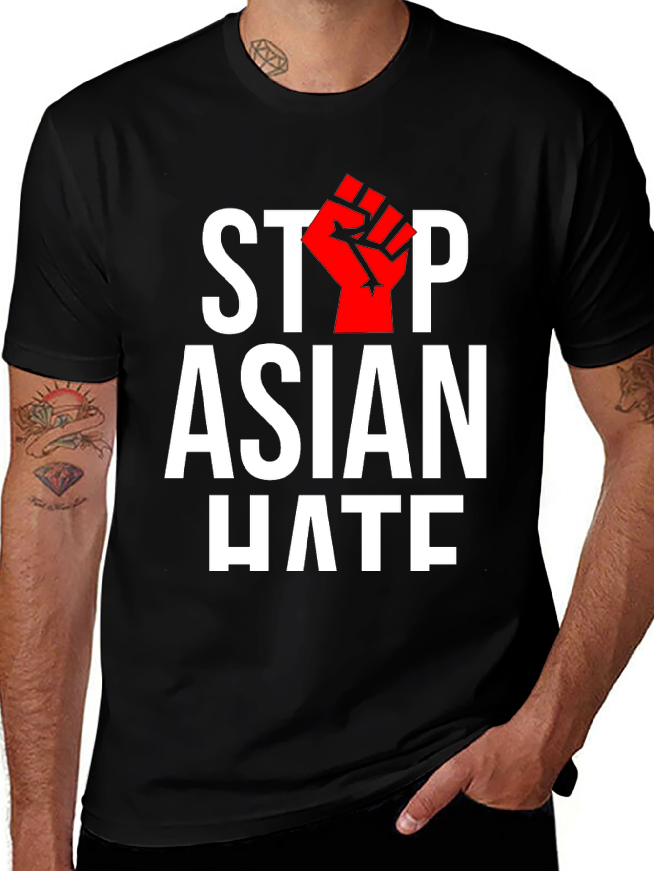 Variant 13 of Stop Asian Hate T-Shirt - Black
