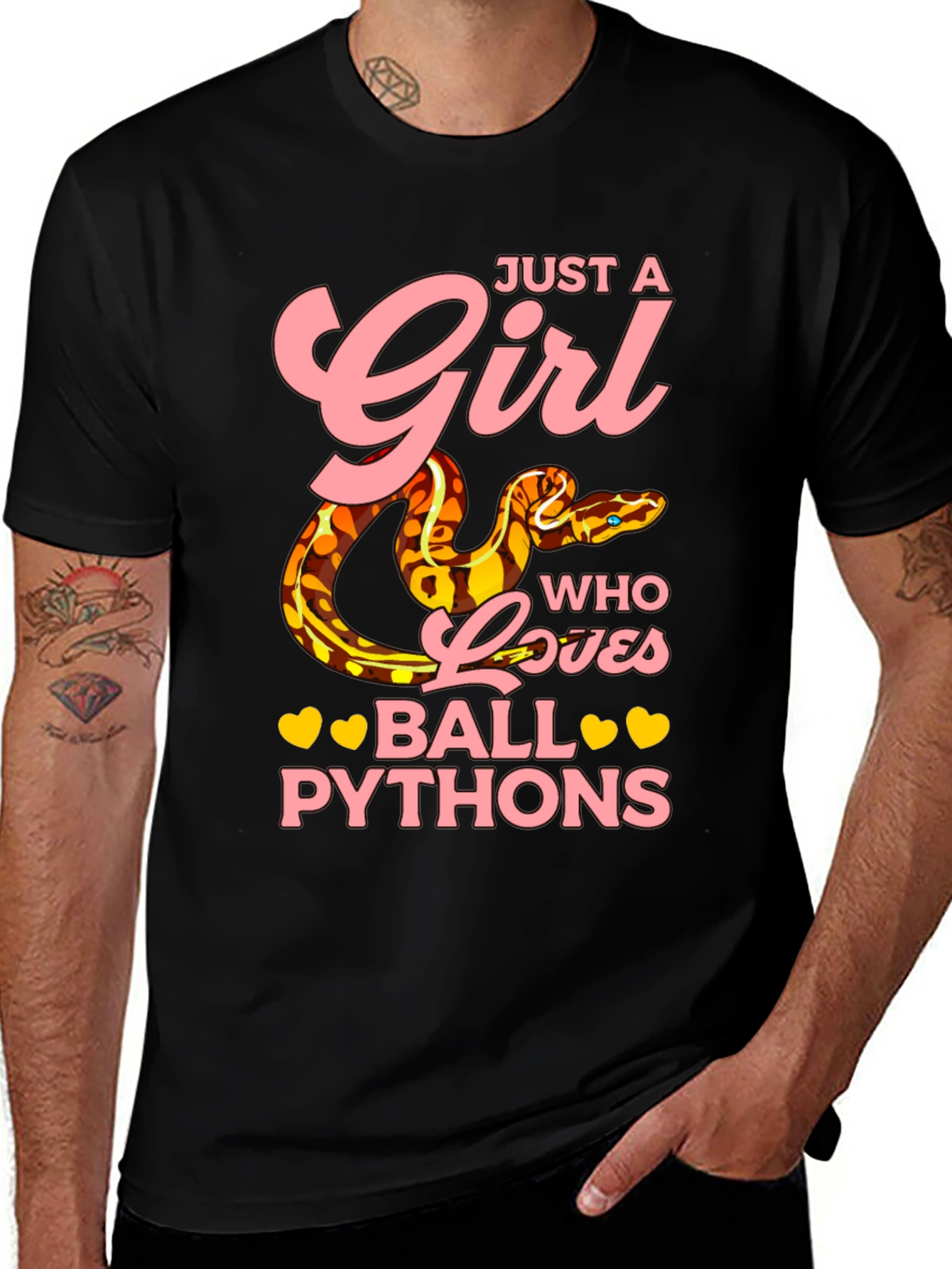 Variant 20 of Just a Girl Who Loves Ball Pythons T-Shirt