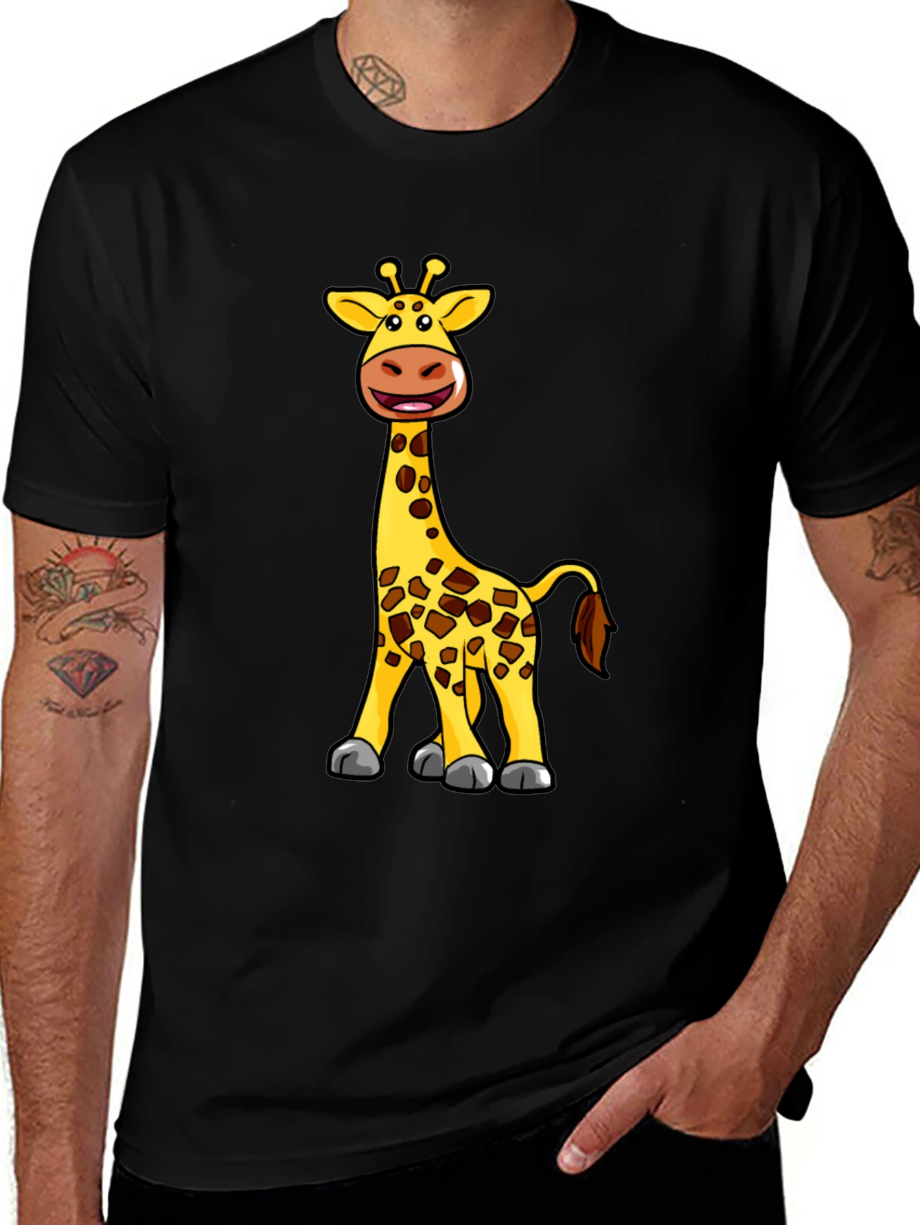 Variant 7 of Giraffe Cartoon Graphic T-Shirt