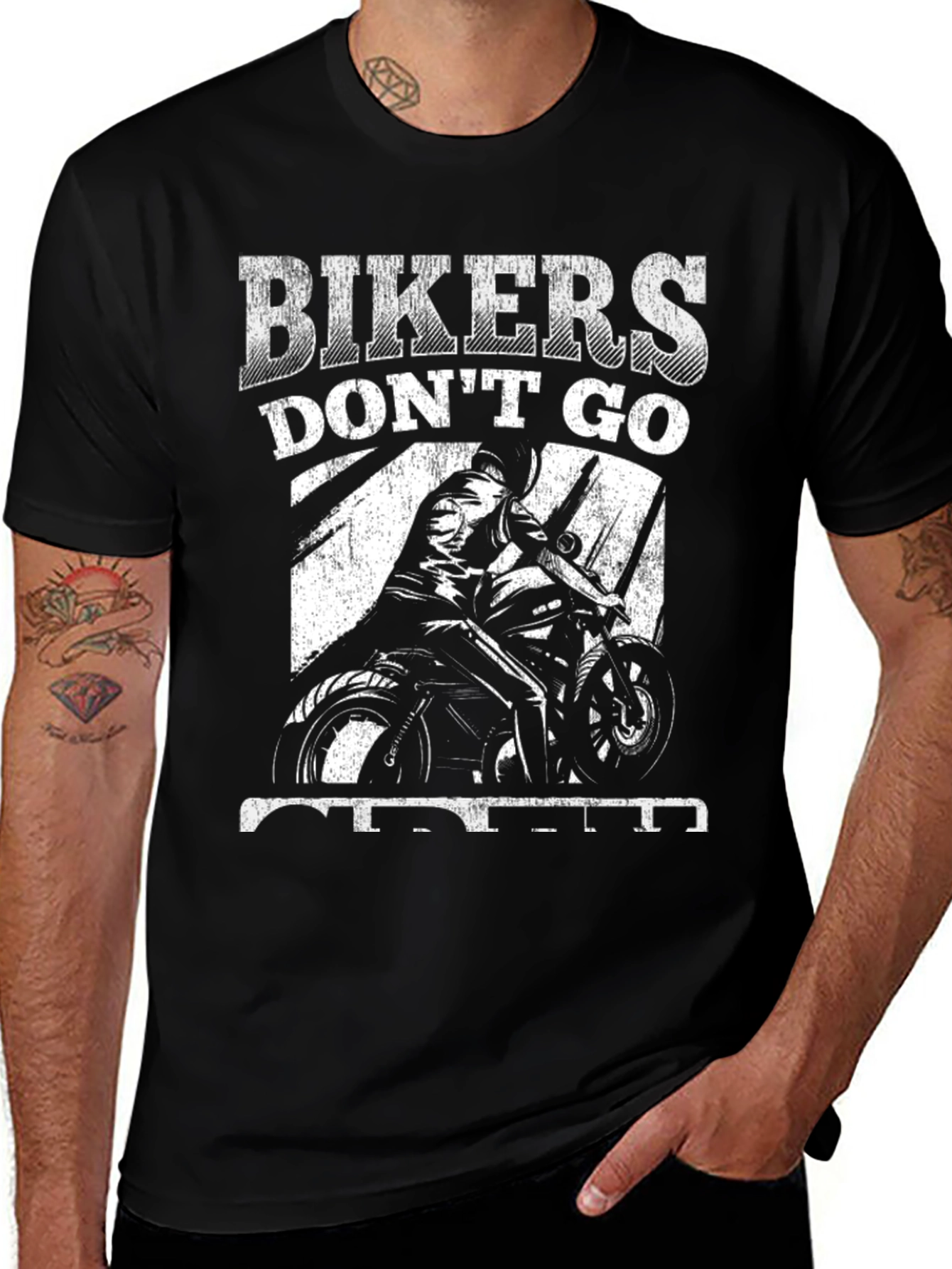 Variant 28 of Bikers Don't Go Creed T-Shirt