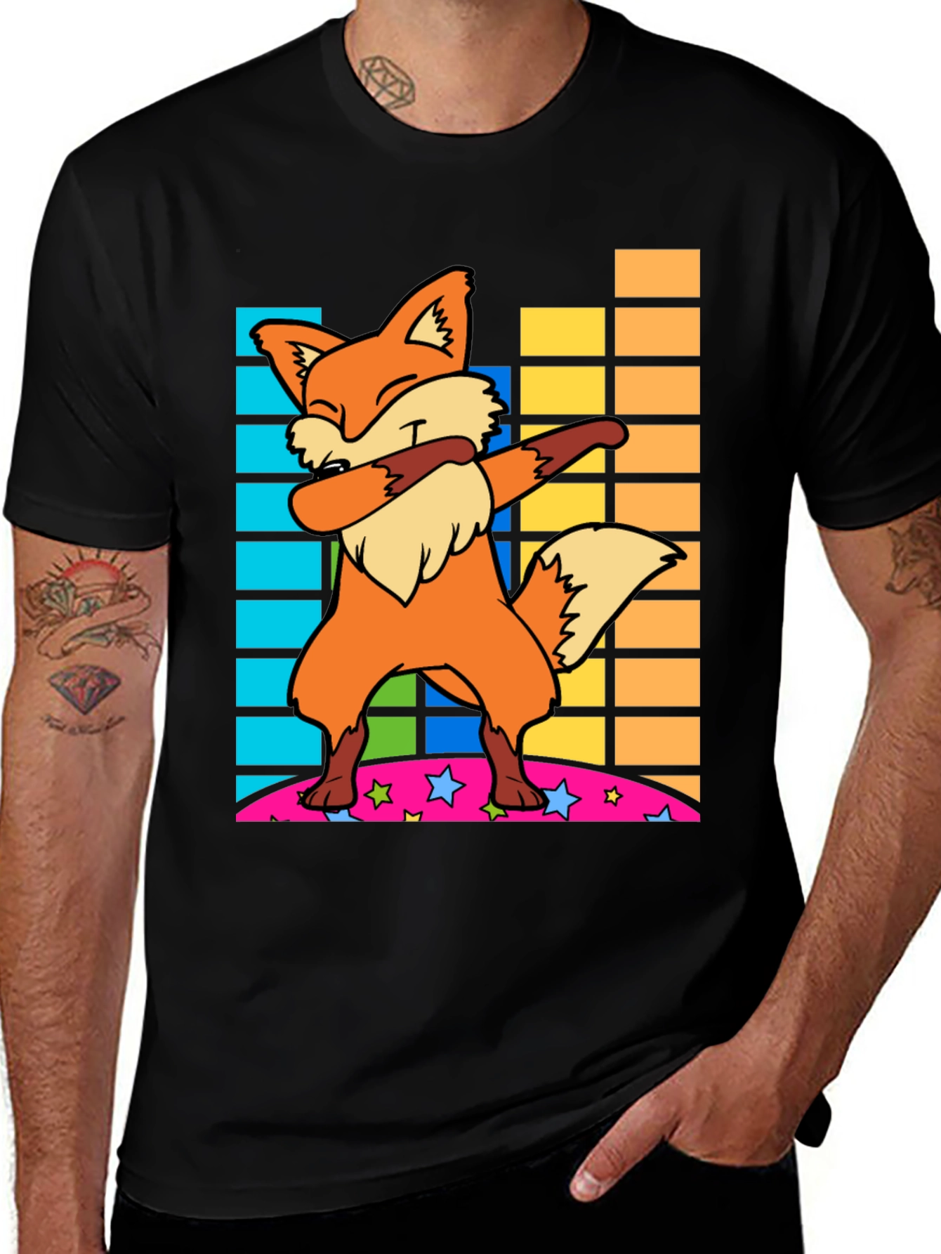 Variant 17 of Dabbing Fox Graphic Tee - Cool & Trendy