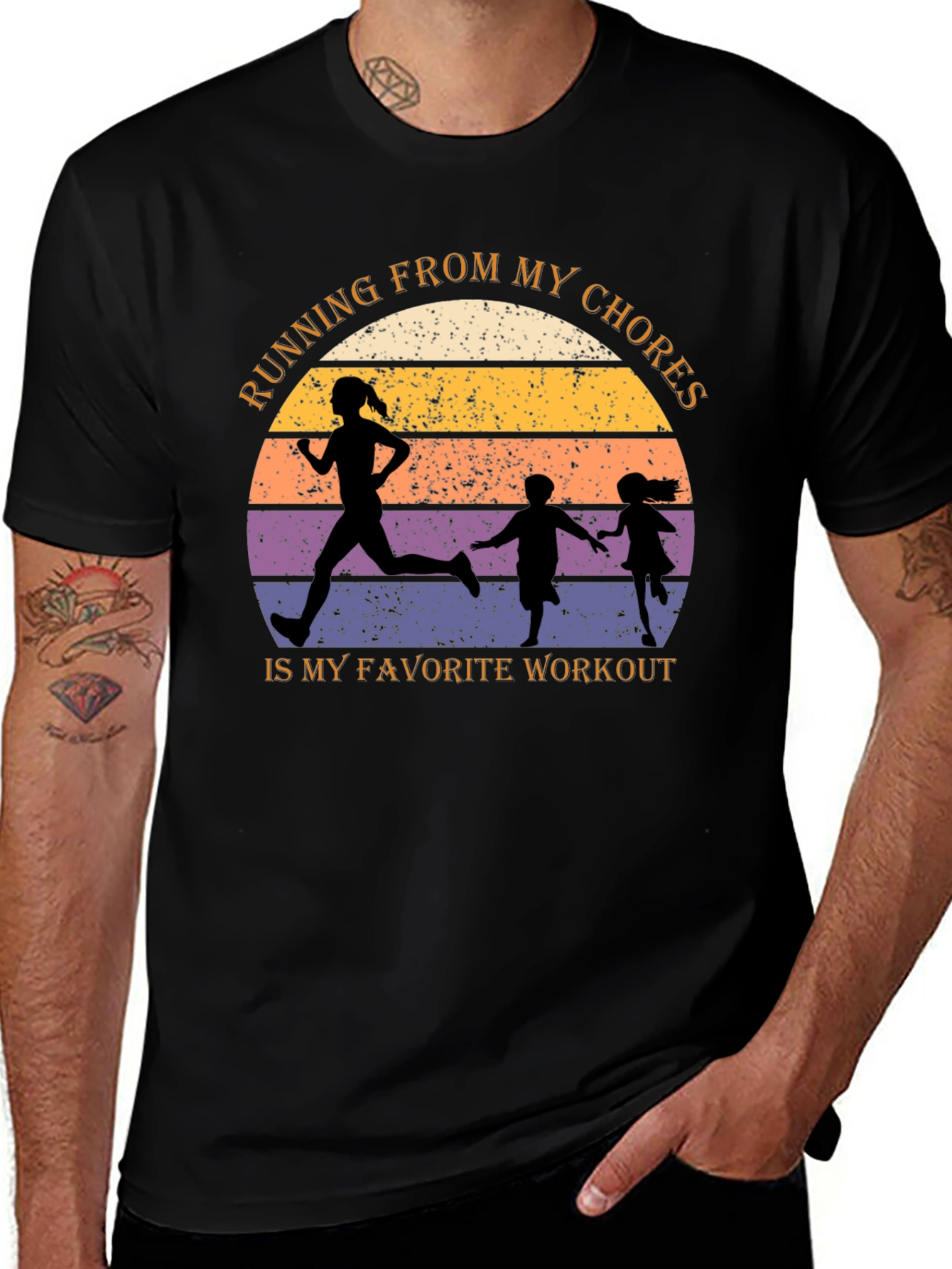 Variant 8 of Running From My Chores Graphic Tee