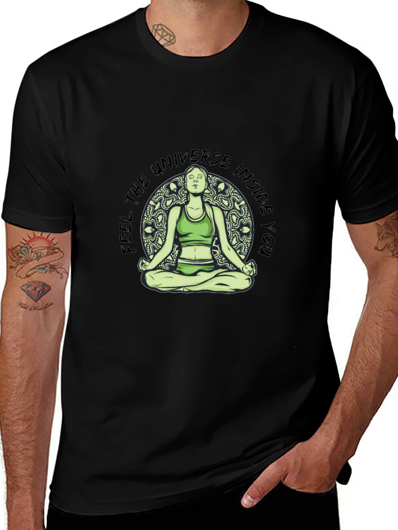 Variant 27 of Universe Inside You Tee - Meditation Graphic