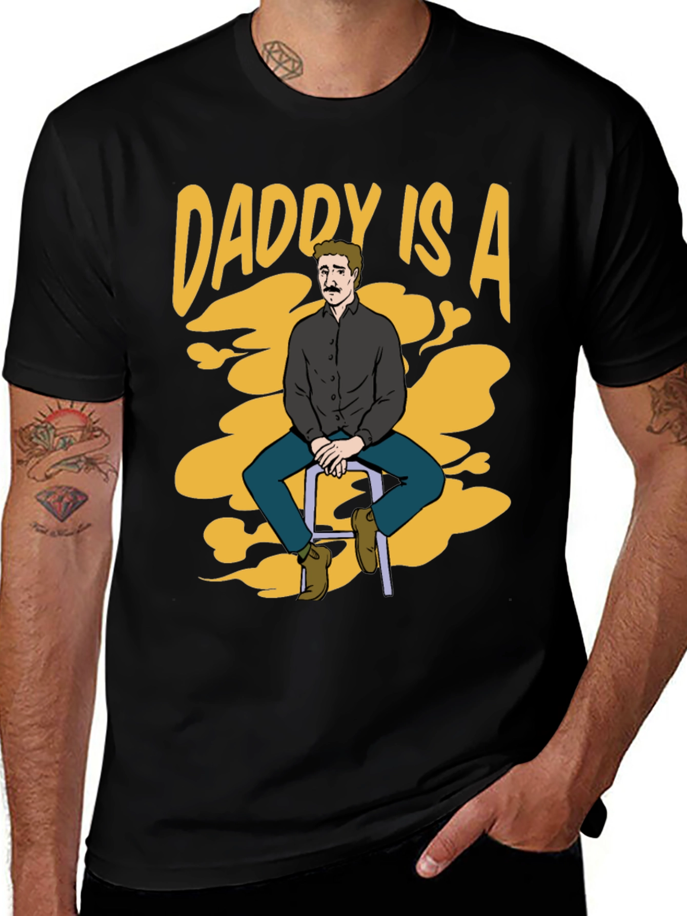 Variant 21 of Daddy Is A T-Shirt Funny Graphic Tee