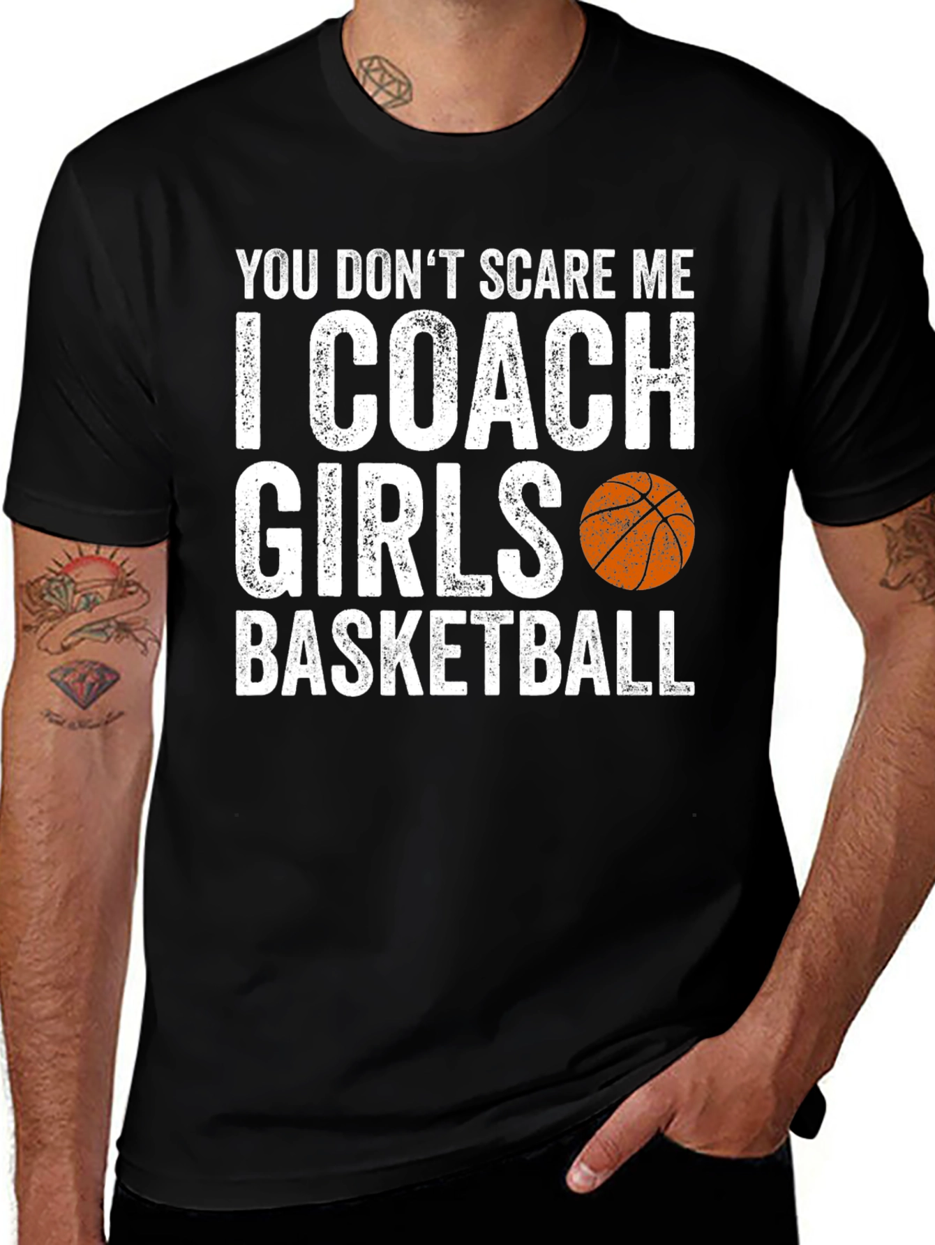 Variant 29 of Funny Basketball Coach T-Shirt - I Coach Girls