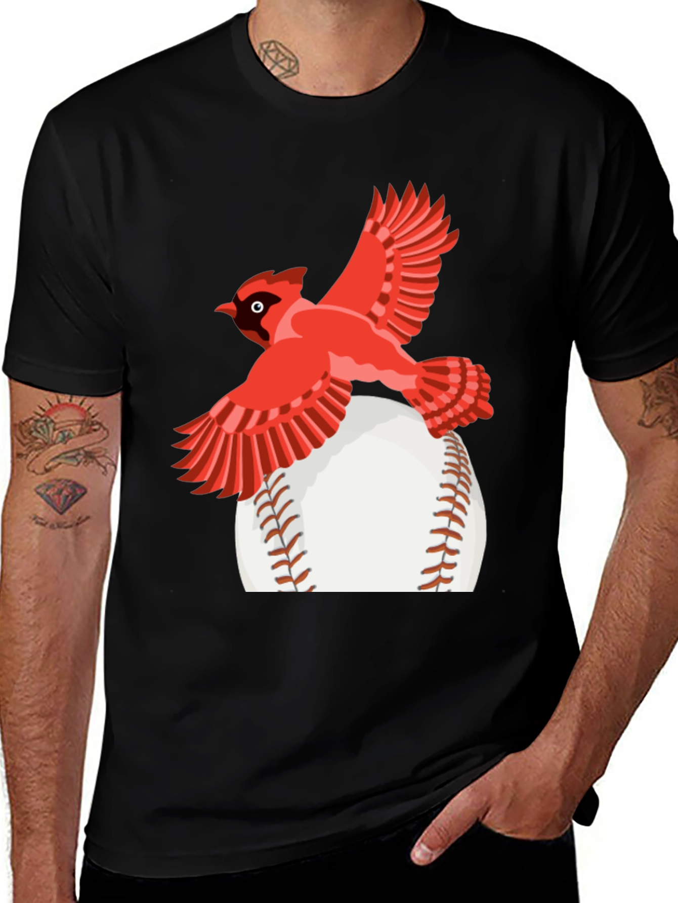 Cardinal Baseball Graphic T-Shirt