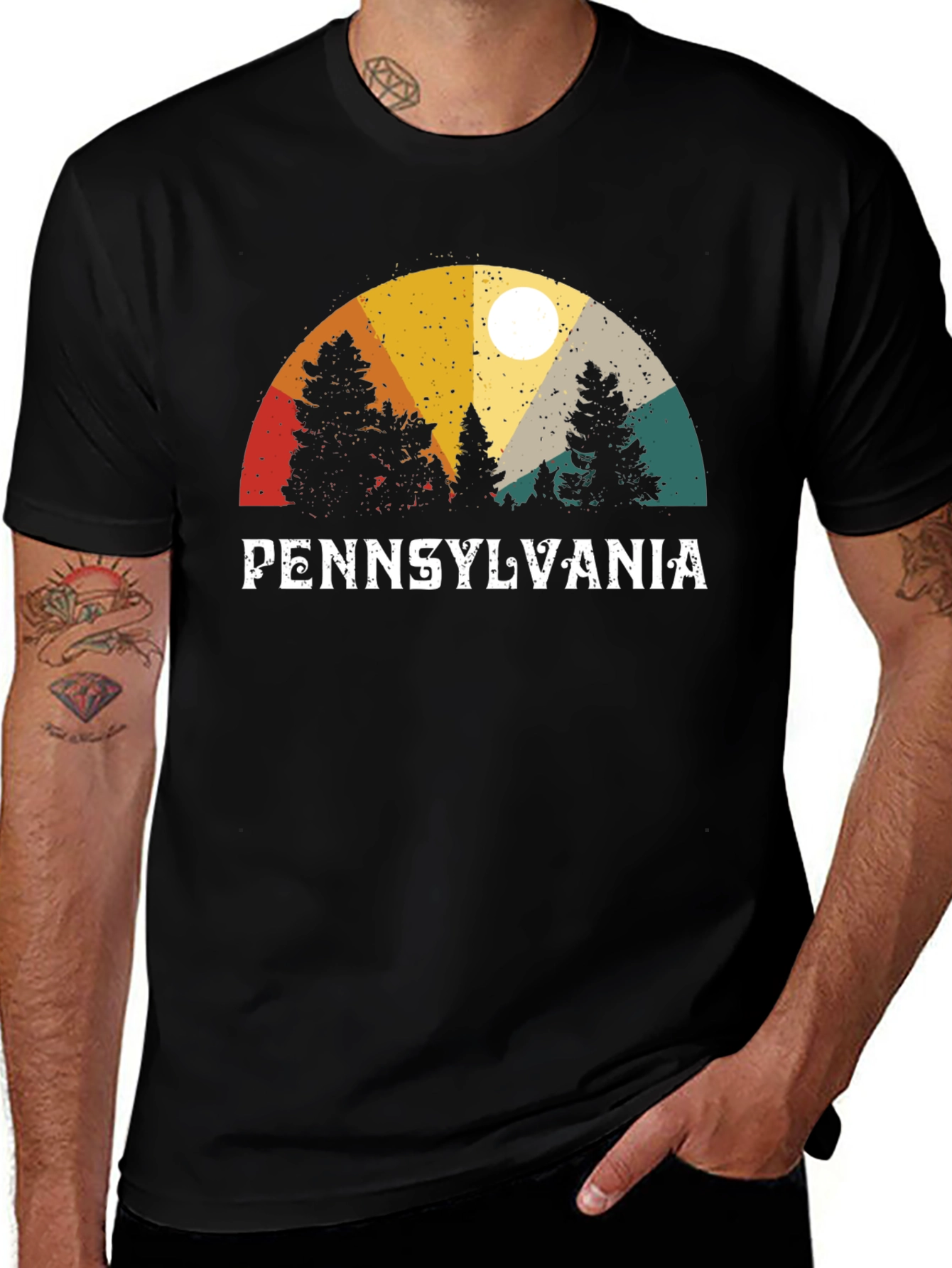 Variant 10 of Pennsylvania Retro Sunset Graphic T-Shirt
