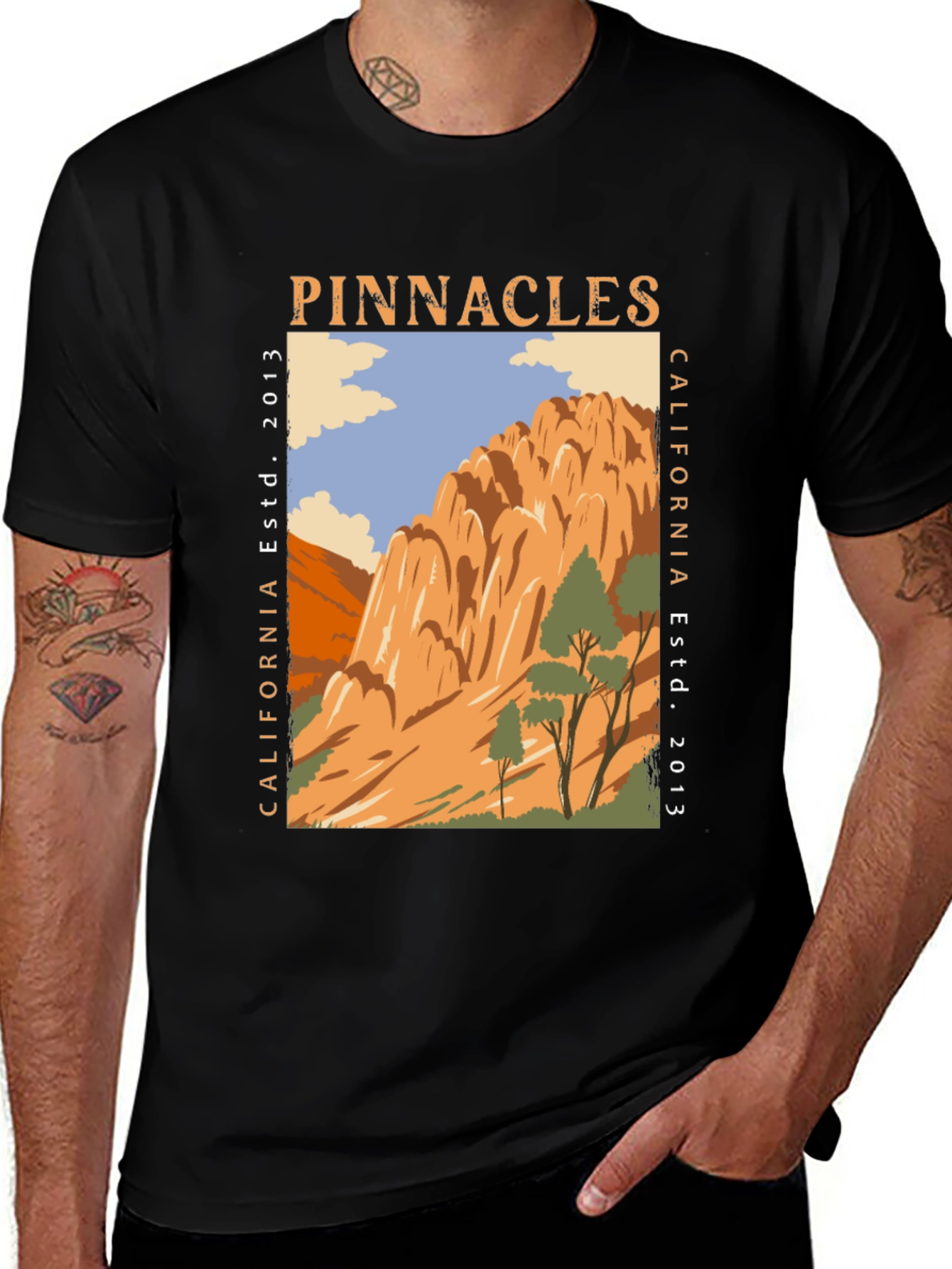 Pinnacles National Park Retro Graphic T-Shirt