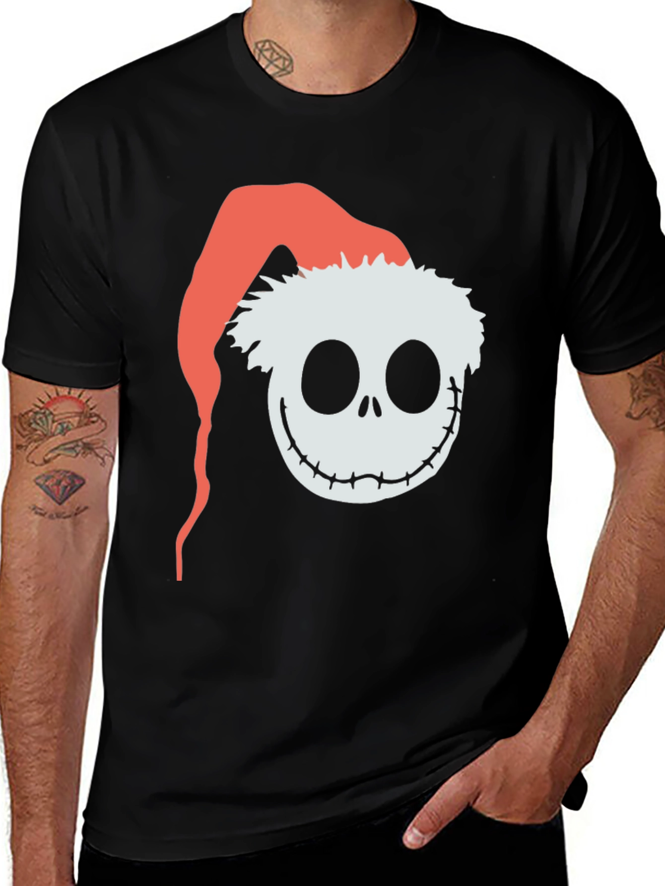 Jack Skellington Santa T-Shirt - Nightmare Before Christmas Holiday Tee