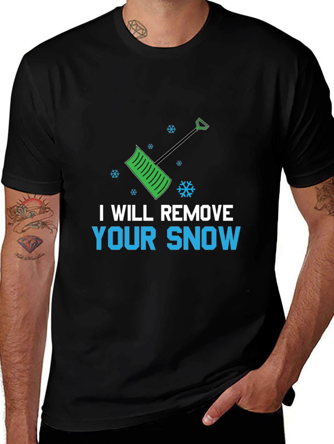 Black I Will Remove Your Snow Graphic Tee main image