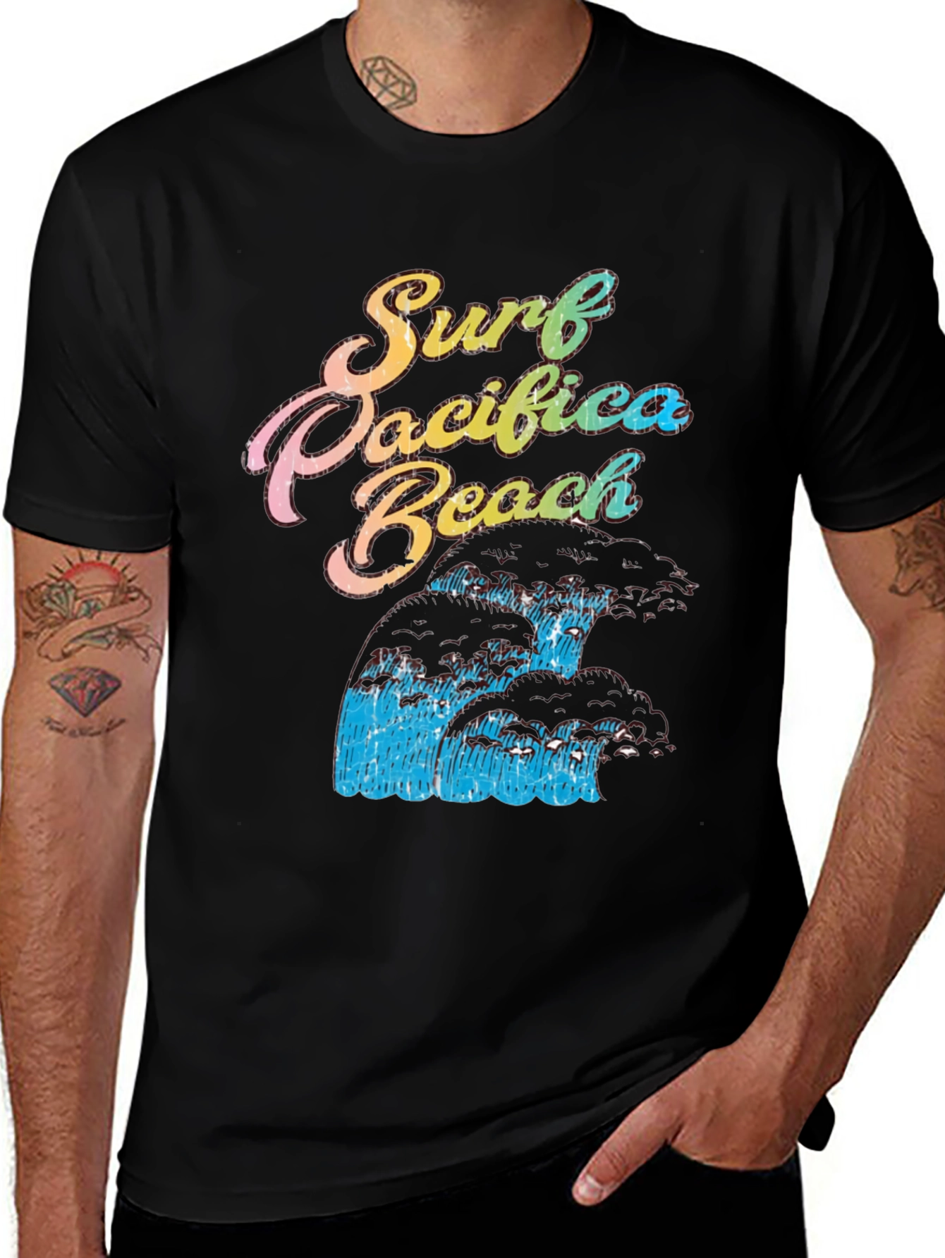 Variant 30 of Surf Pacifica Beach Graphic T-Shirt
