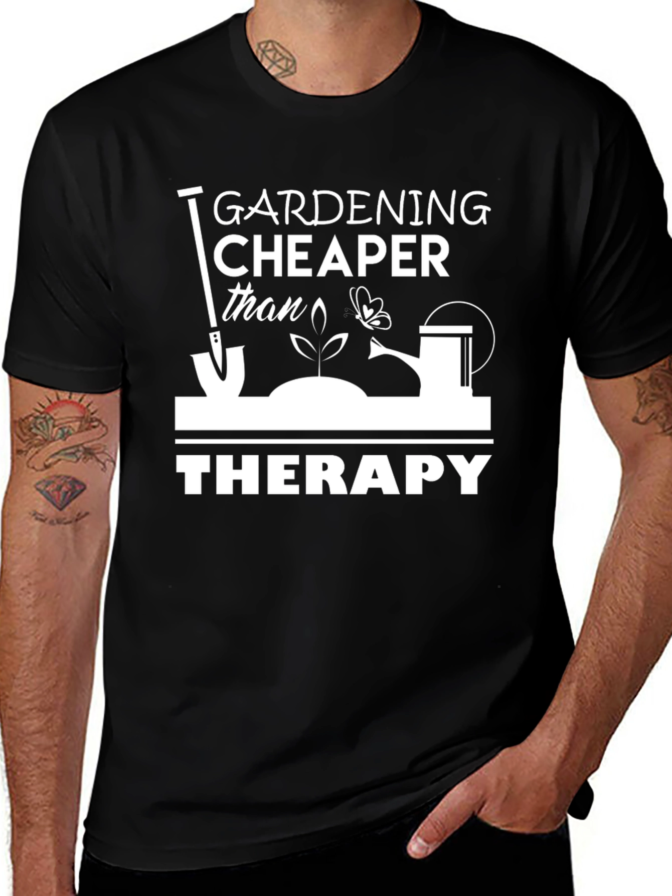 Variant 12 of Gardening Cheaper Than Therapy Graphic Tee