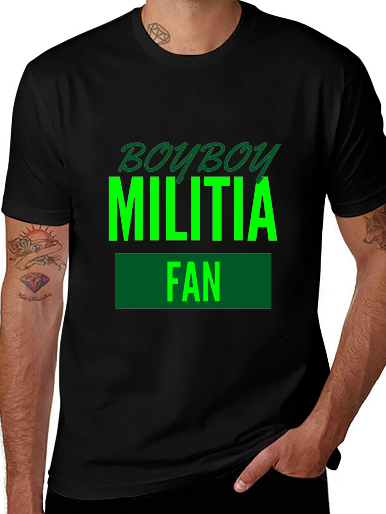 Black Boyboy Militia Fan Black T-Shirt main image