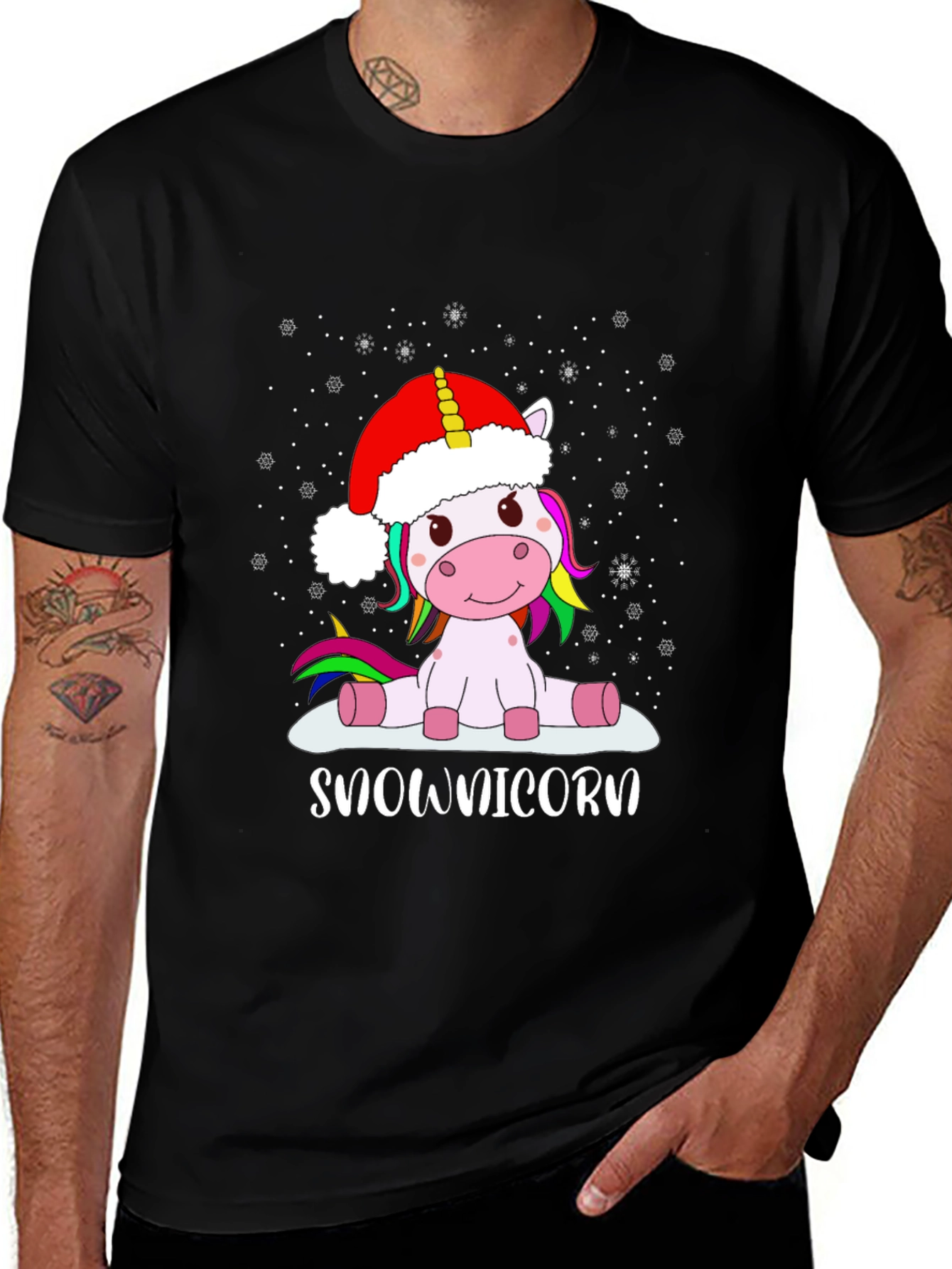 Snow-nicorn Christmas T-Shirt