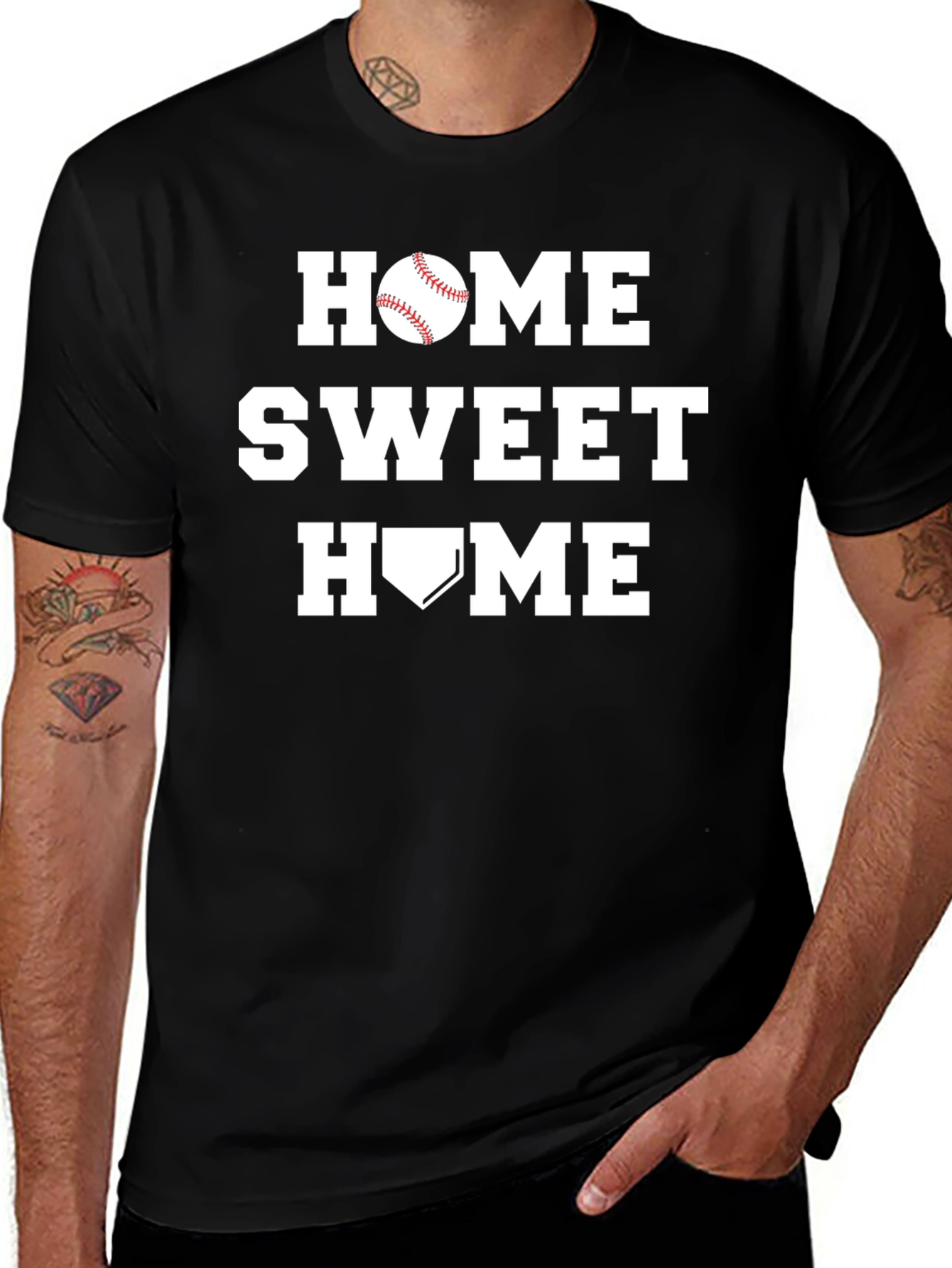 Variant 27 of Home Sweet Home Baseball Graphic Tee - Sport Fan Shirt