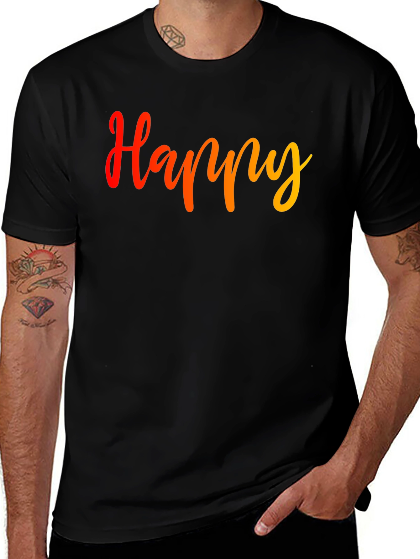 Variant 16 of Happy T-Shirt - Vibrant Gradient Word Design
