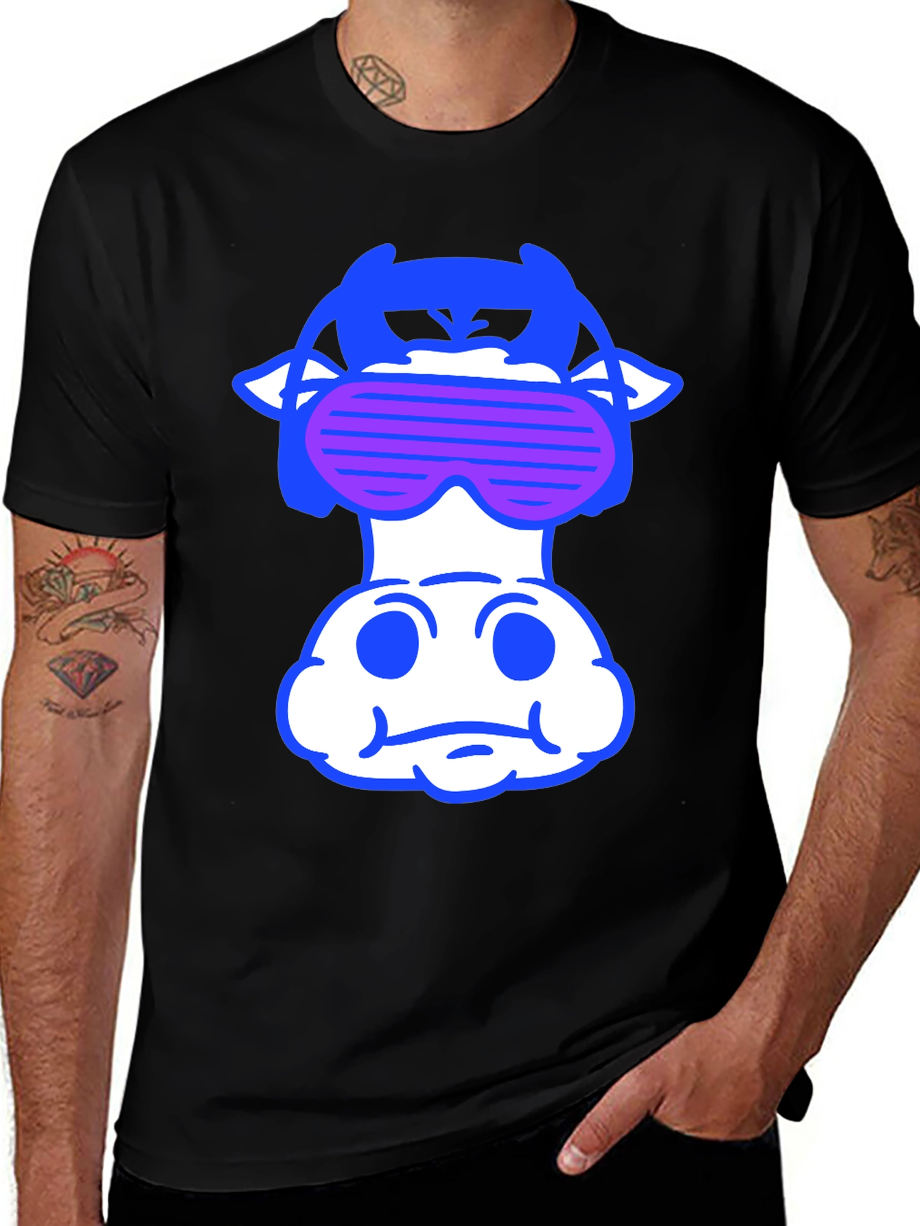 Cool Cow Tee - Black Graphic T-Shirt