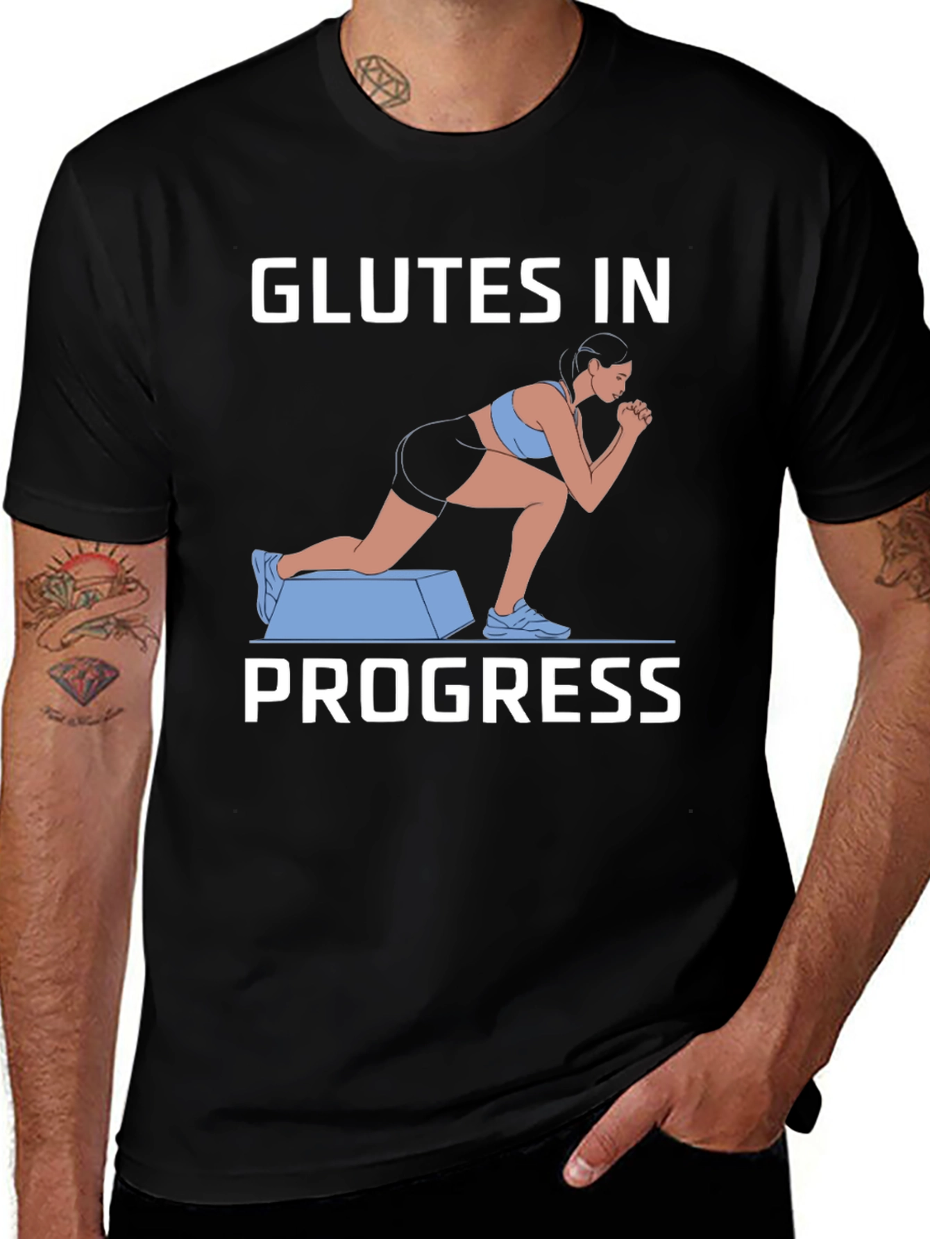 Variant 17 of Glutes In Progress Fitness T-Shirt