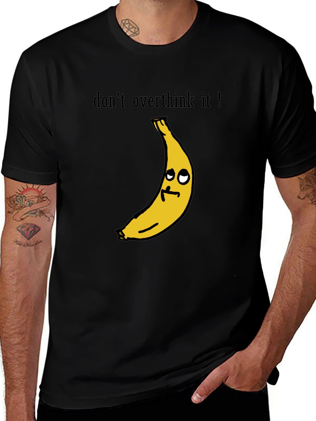 Variant 5 of Funny Banana Graphic Tee - Don't Overthink It T-Shirt