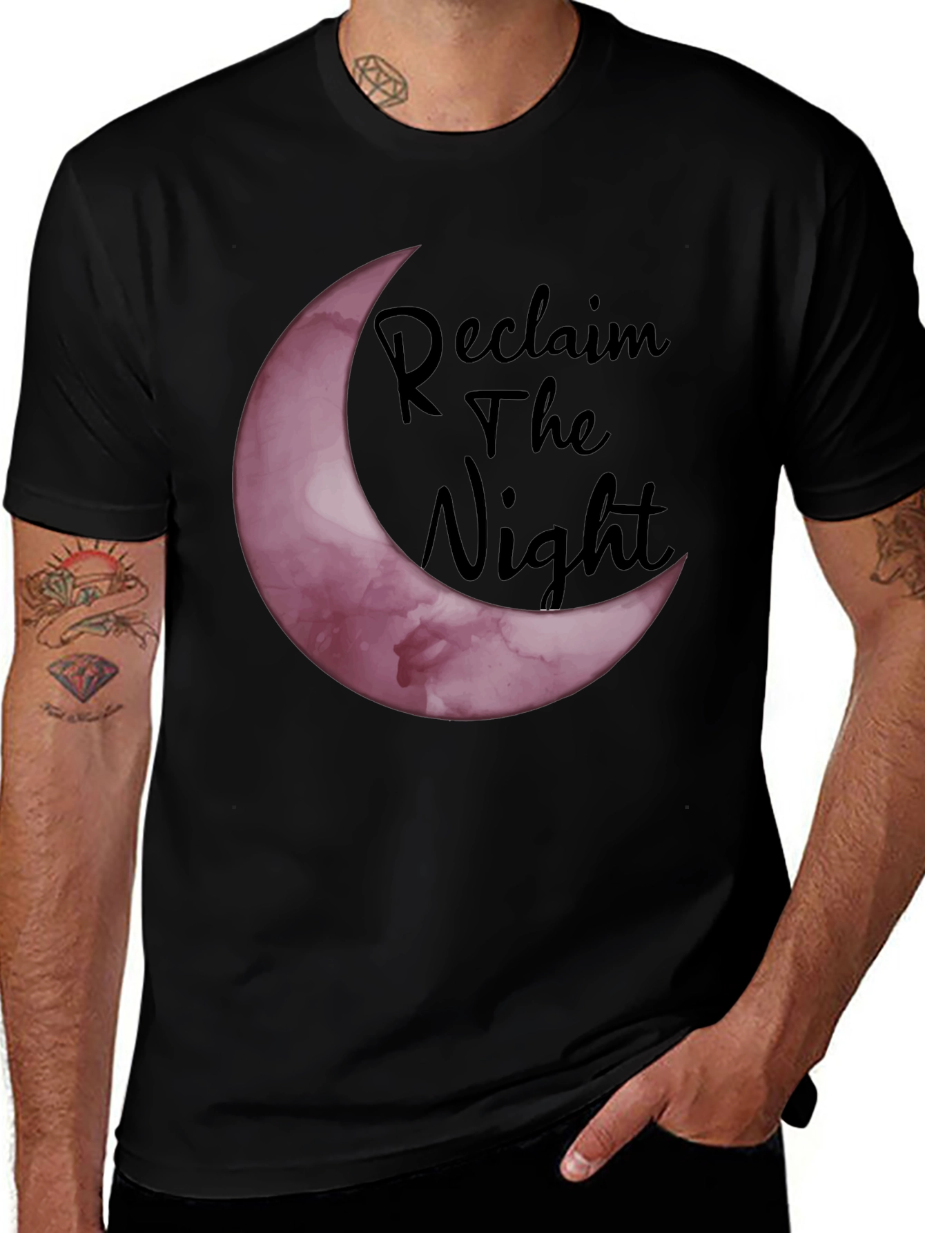 Variant 24 of Reclaim The Night Graphic Tee - Black