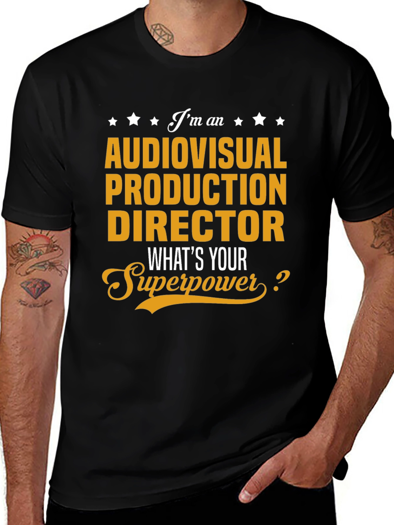 Variant 26 of Audiovisual Production Director Superpower T-Shirt