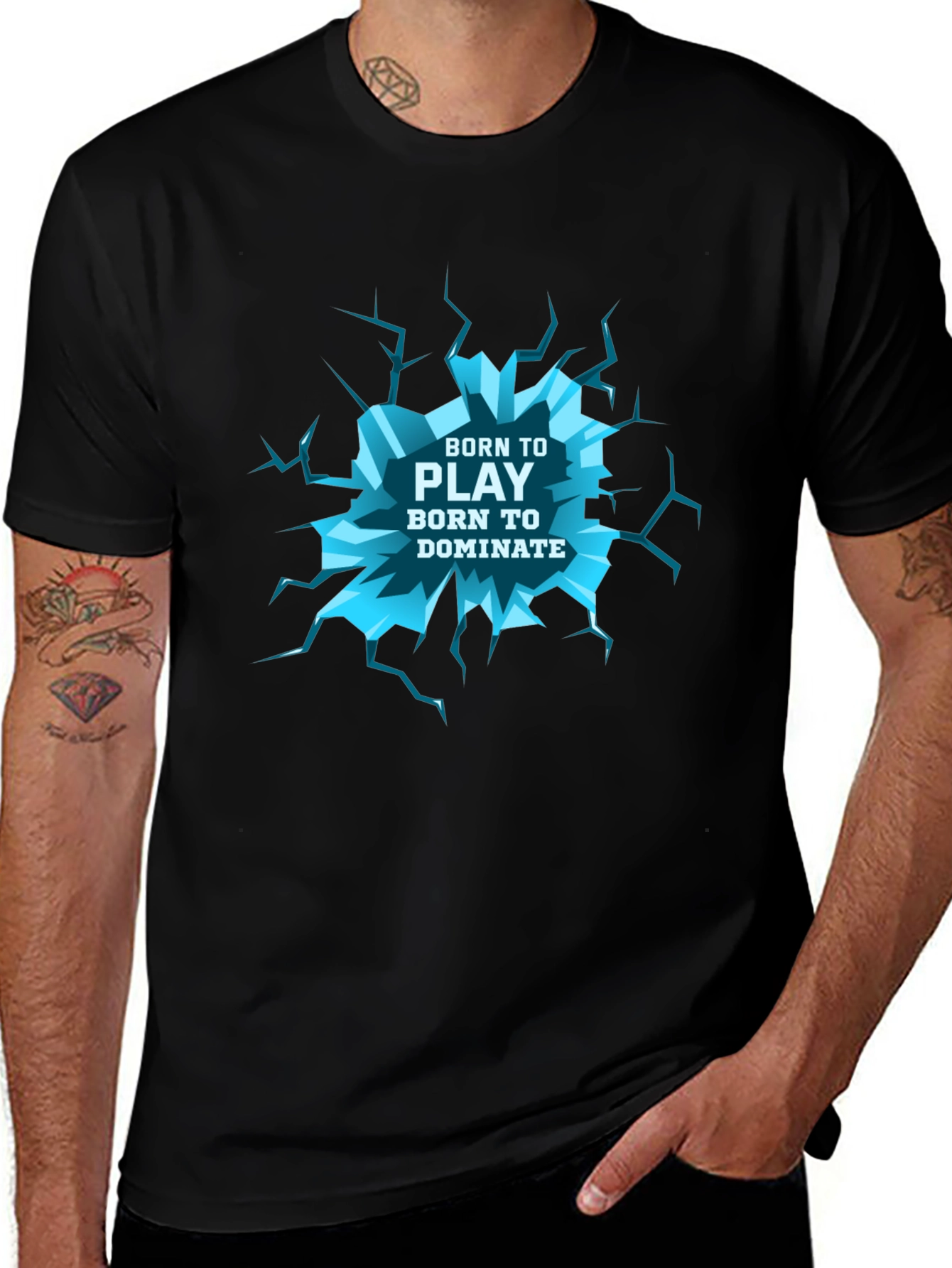 Variant 15 of Born to Play T-Shirt - Dominate Gaming Style