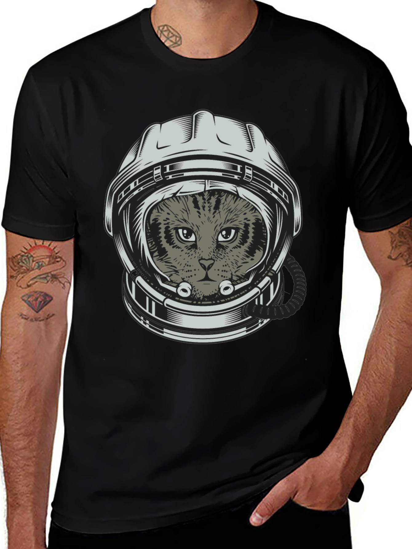 Variant 29 of Cat Astronaut T-Shirt - Space Kitten Tee