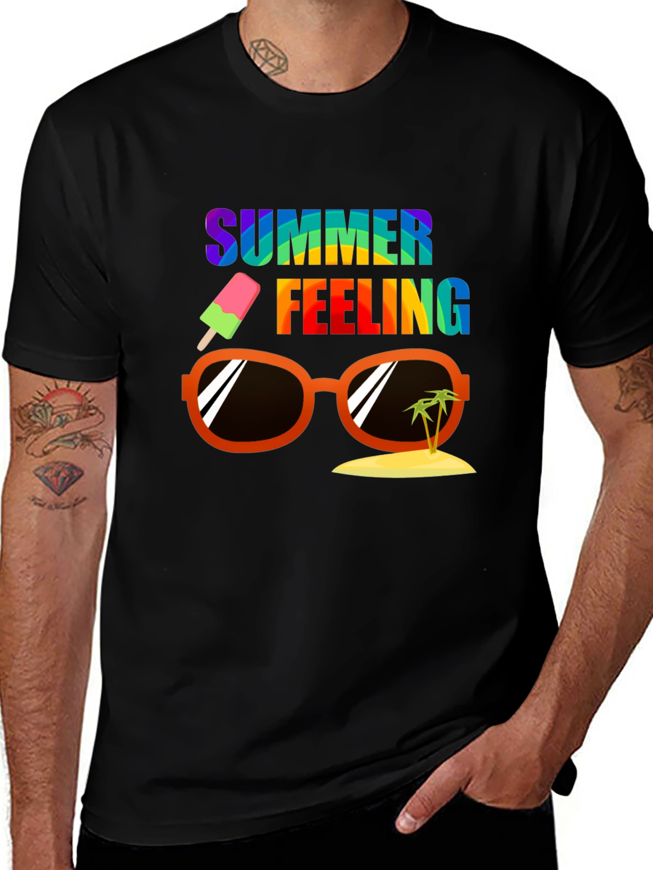 Variant 13 of Summer Feeling Graphic Tee - Casual Vacation Shirt