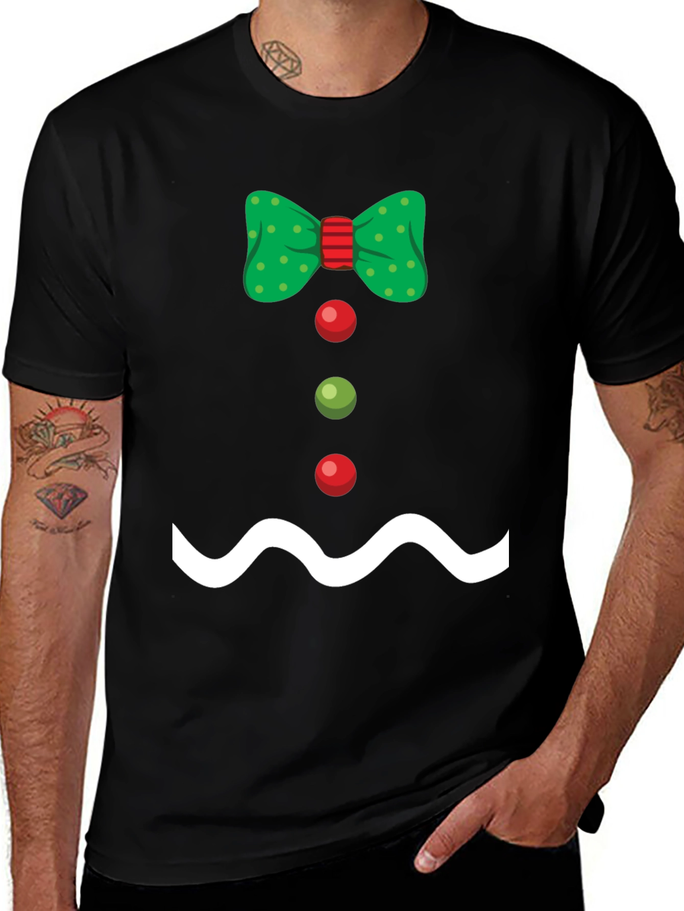 Variant 15 of Gingerbread Man Christmas Holiday Graphic T-Shirt
