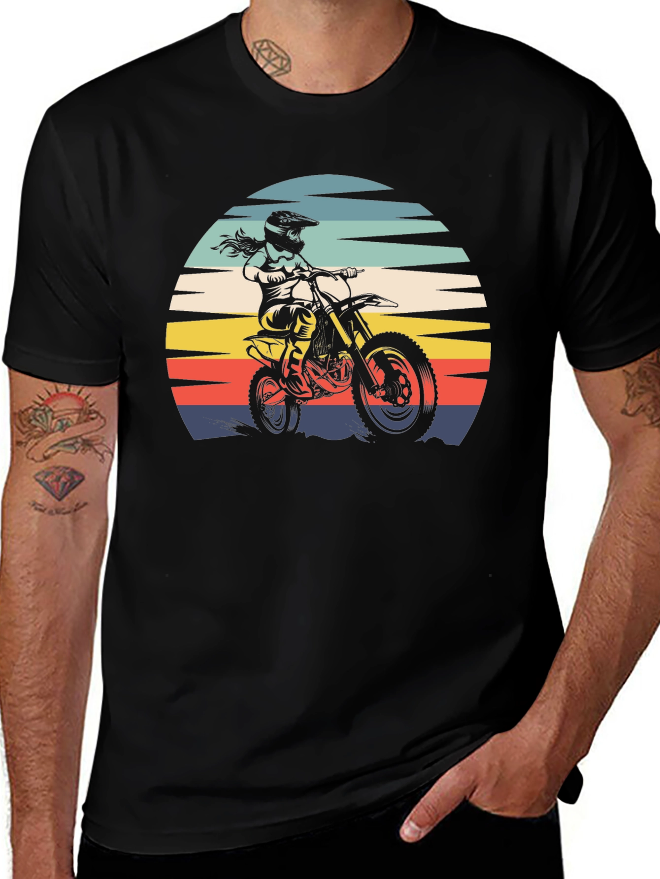 Variant 10 of Motocross Sunset Graphic Tee
