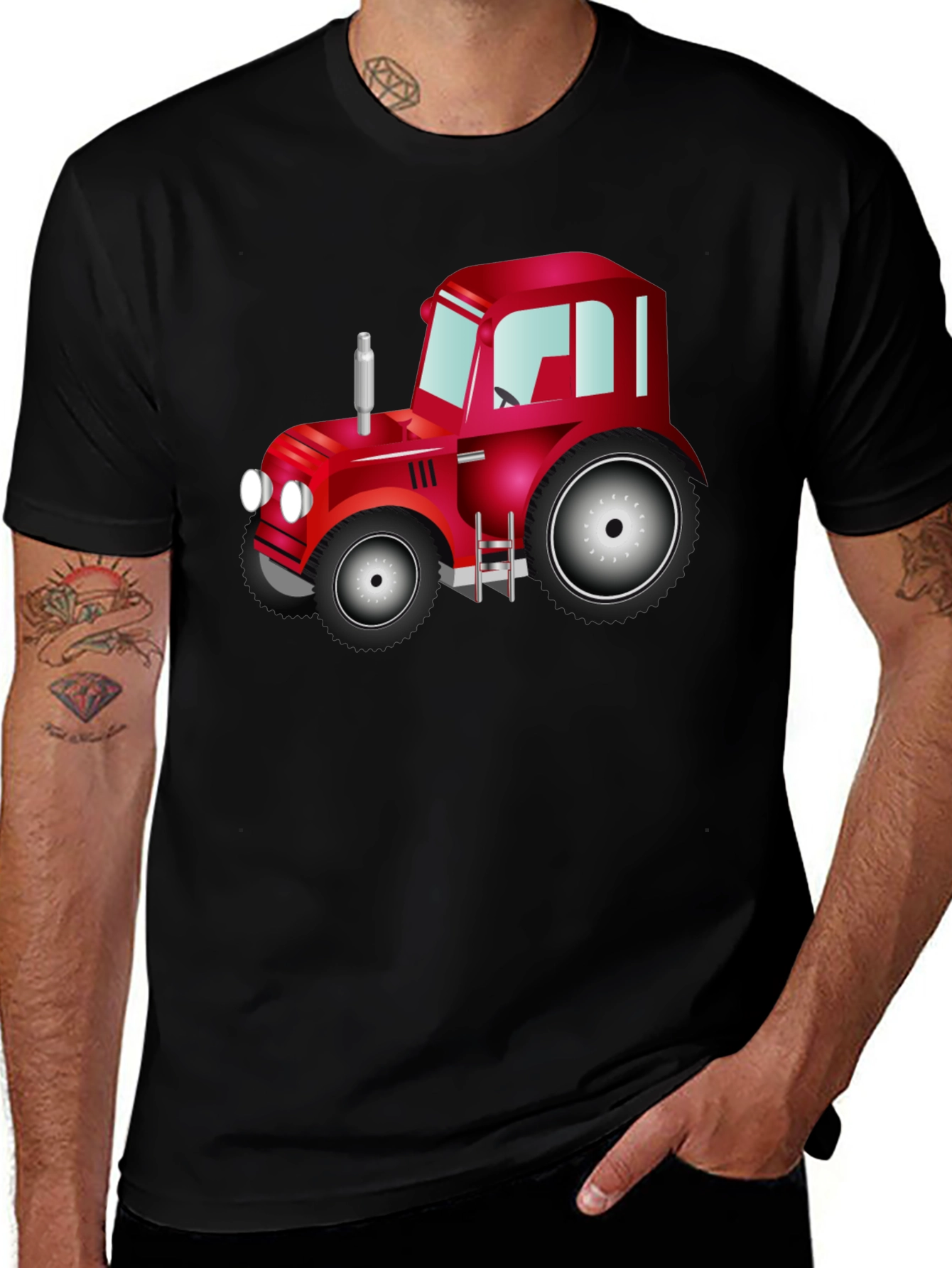 Variant 16 of Red Tractor Graphic Tee - Farm Life Shirt