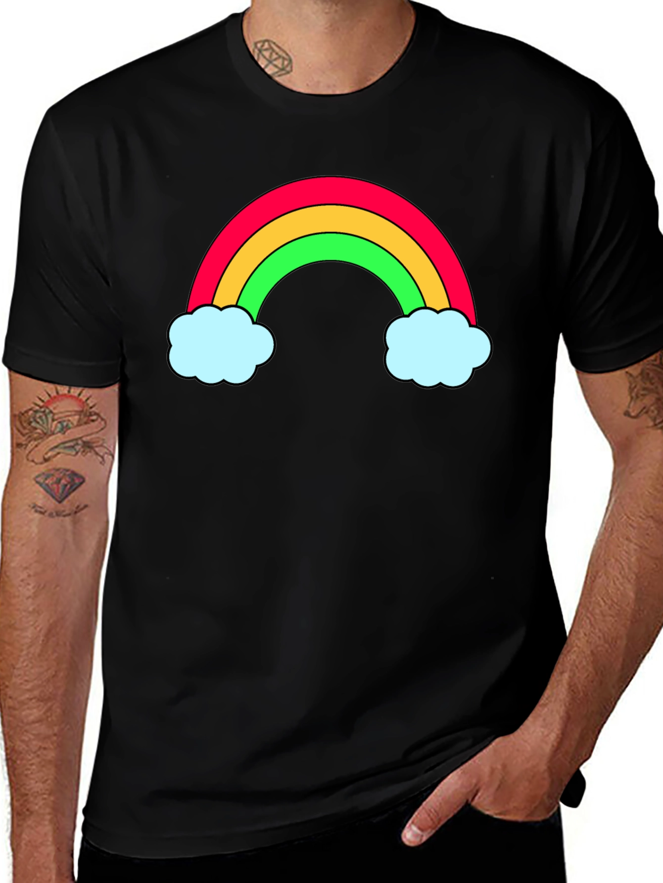 Variant 11 of Rainbow Graphic Print Men's T-Shirt