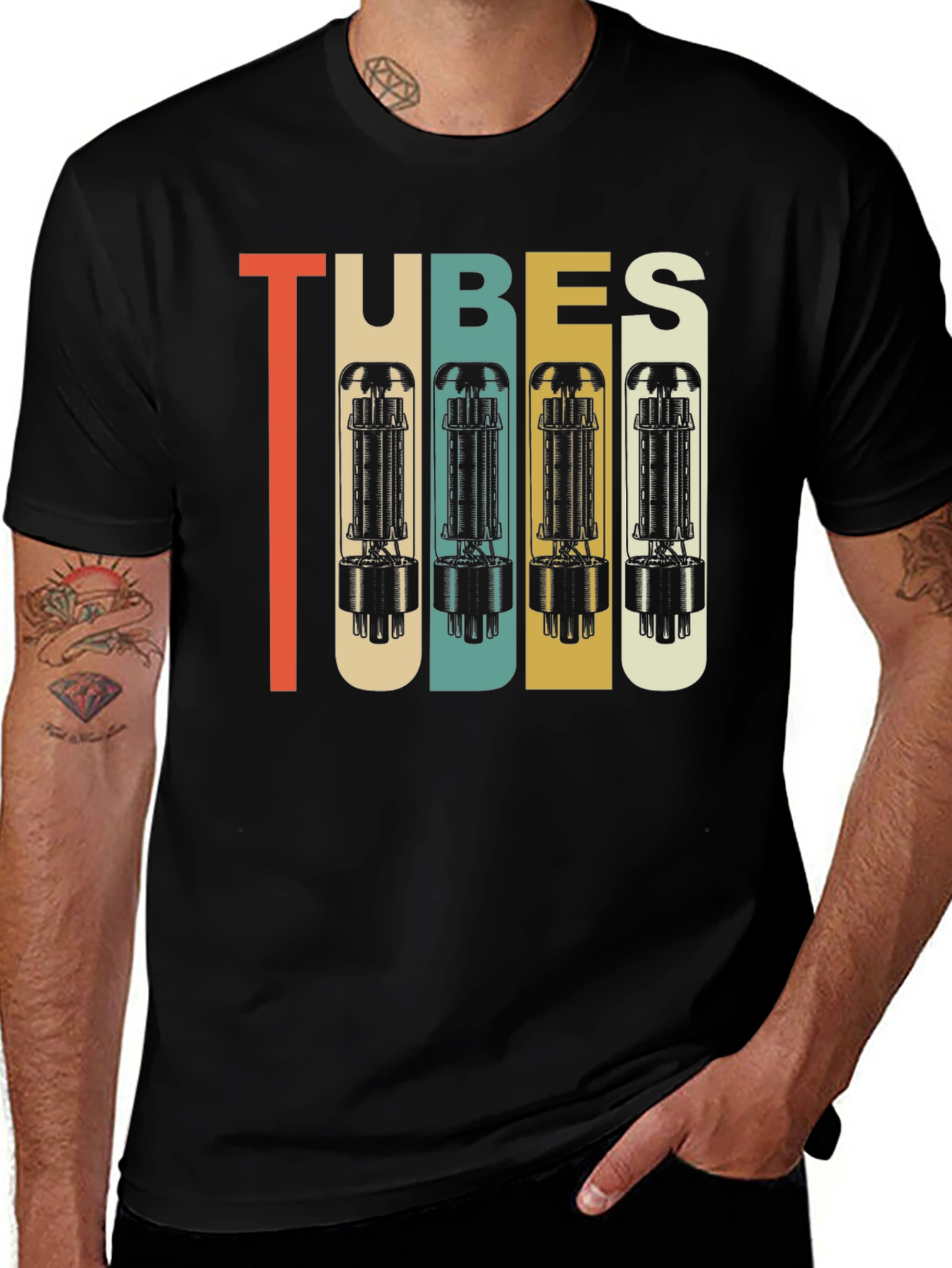 Variant 28 of Vintage Tubes Graphic T-Shirt - Retro Music Lover Tee