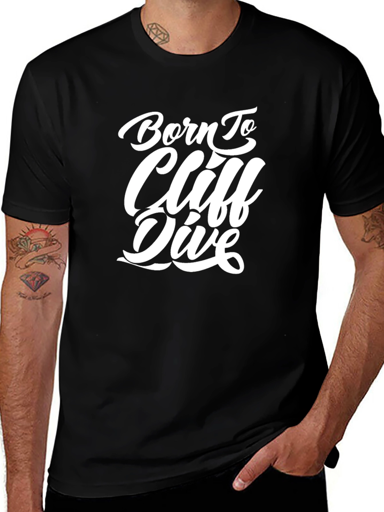 Variant 12 of Born To Cliff Dive Graphic T-Shirt