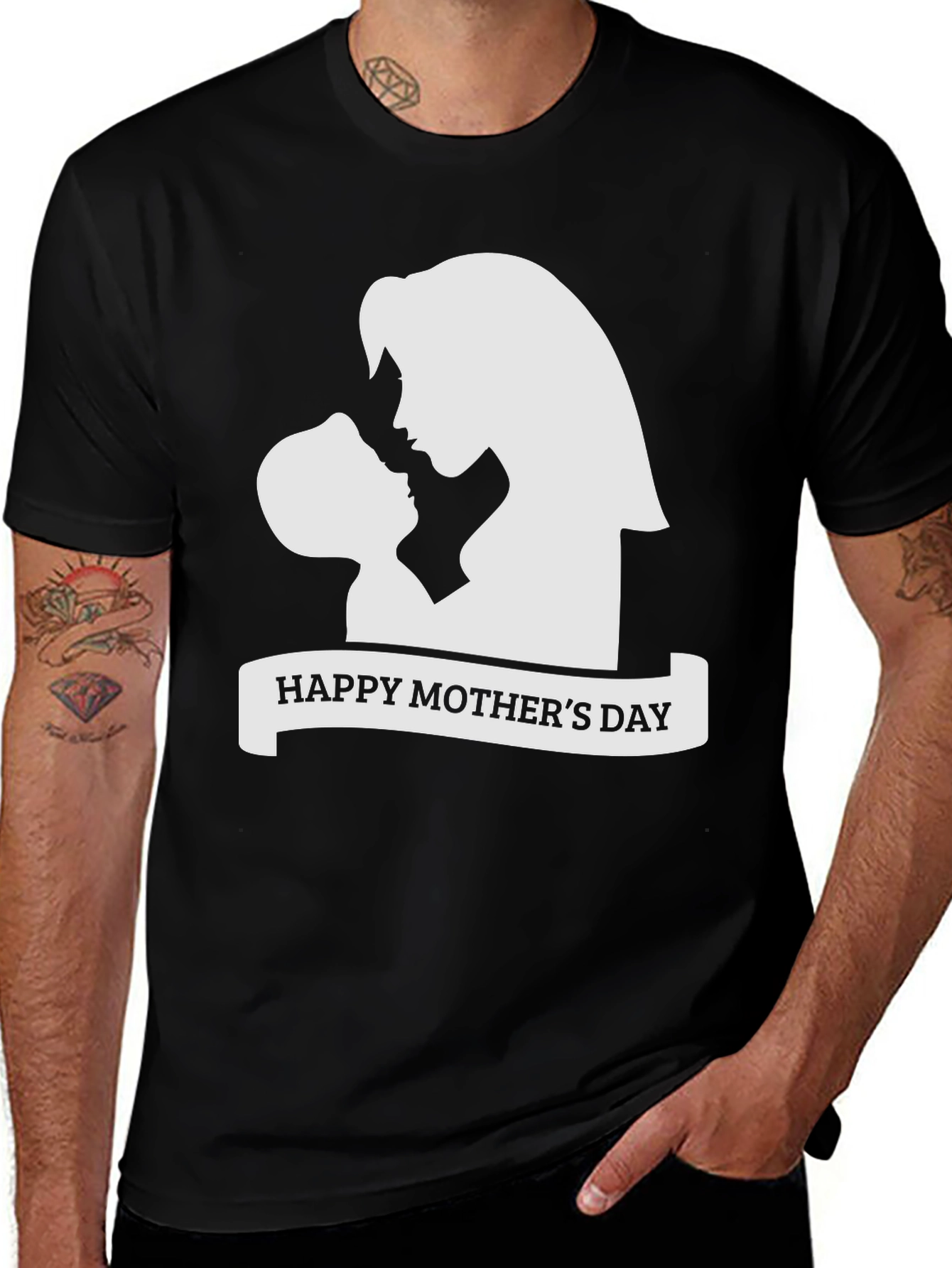 Mother's Day T-Shirt - Mom & Child Silhouette