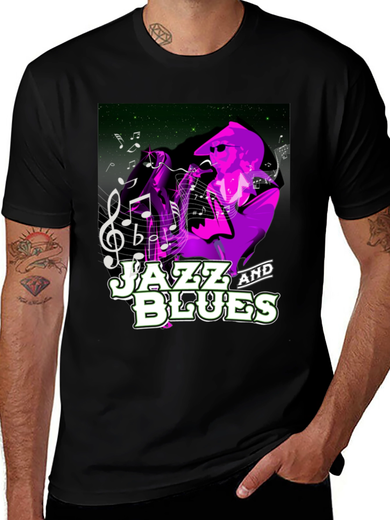 Variant 3 of Jazz and Blues Graphic Tee