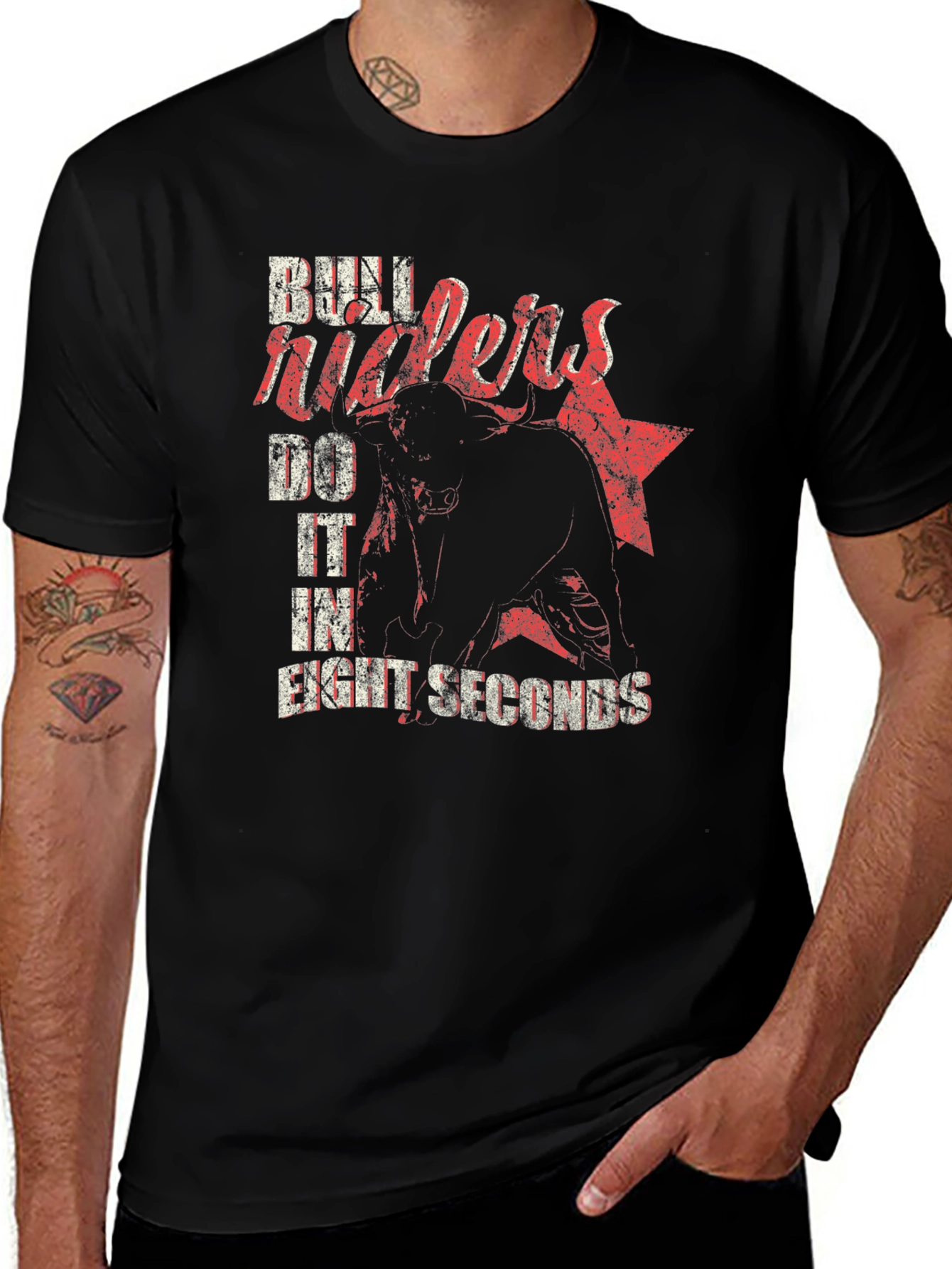Variant 15 of Bull Riders Do It In Eight Seconds T-Shirt
