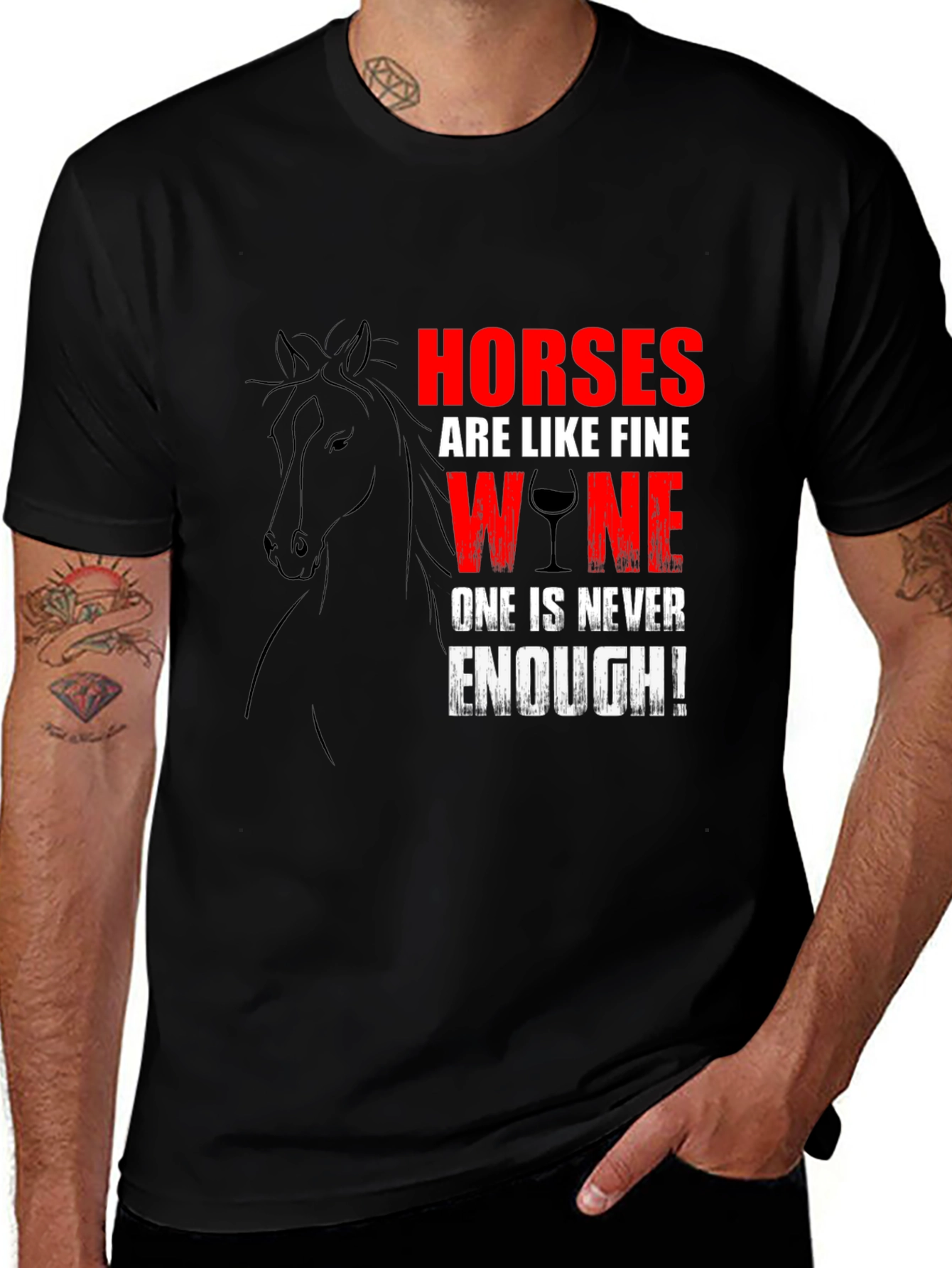 Variant 8 of Horses Are Like Fine Wine T-Shirt