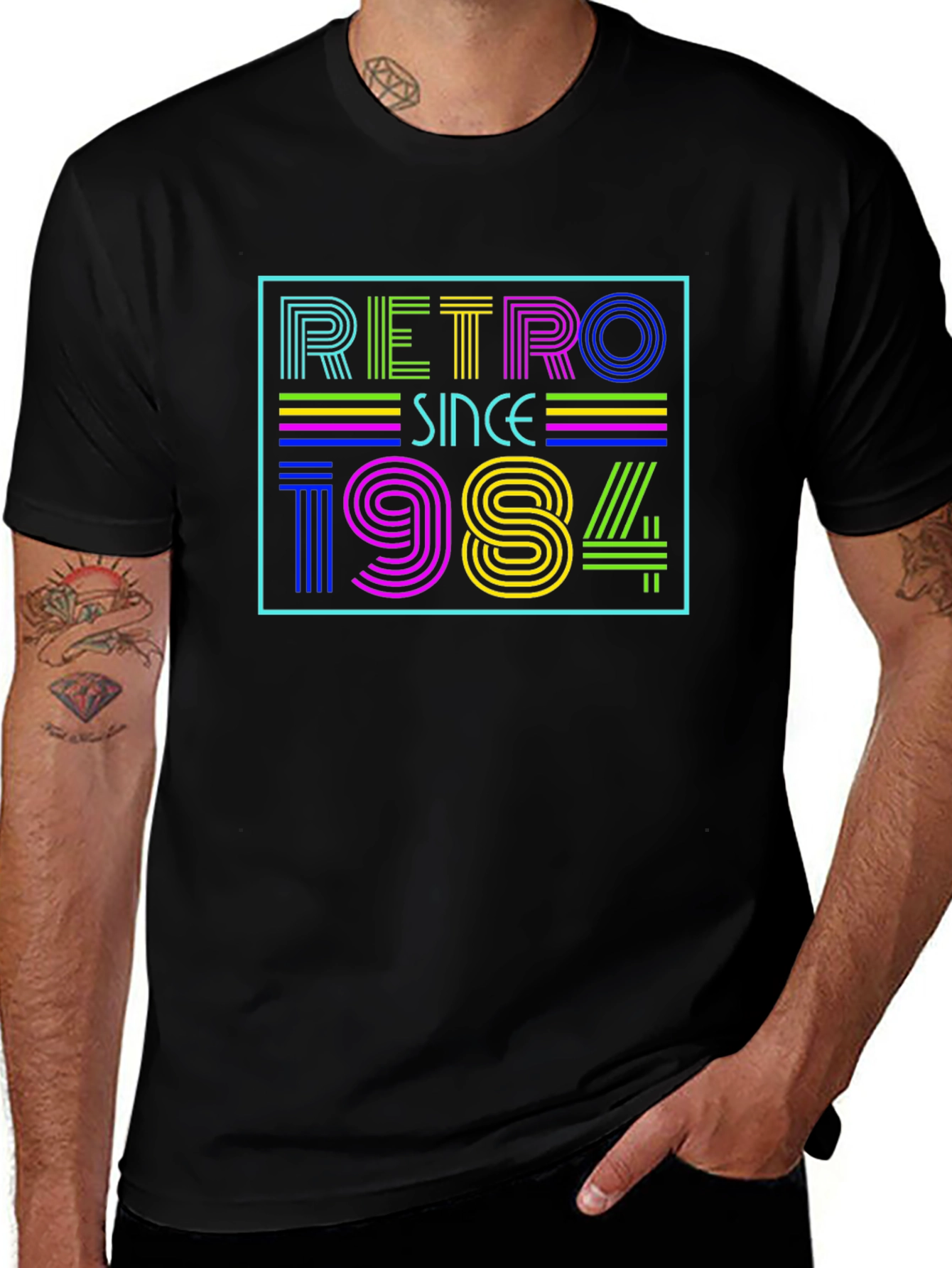 Variant 30 of Retro Since 1984 Graphic Tee - Black
