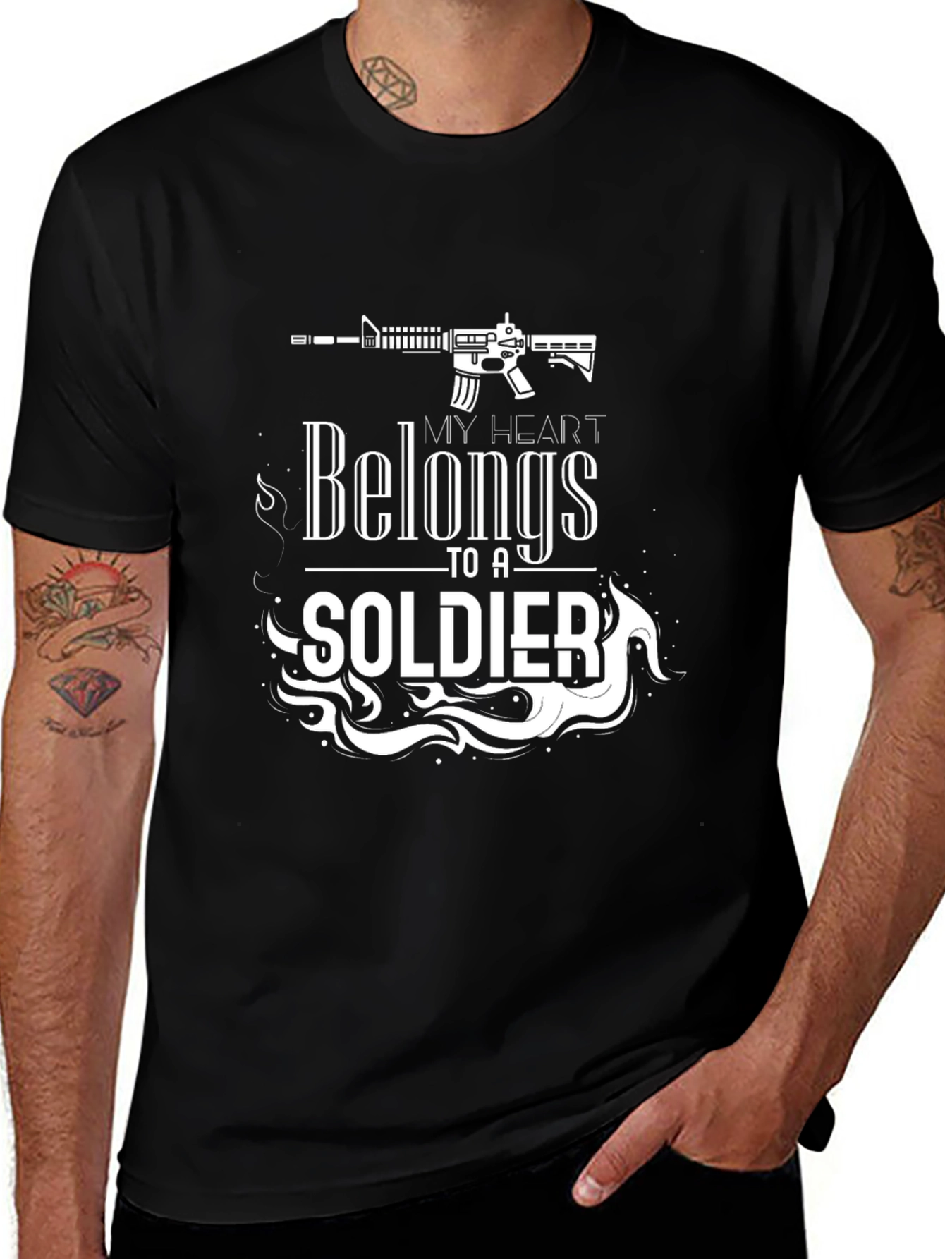 Variant 24 of My Heart Belongs to a Soldier Tee