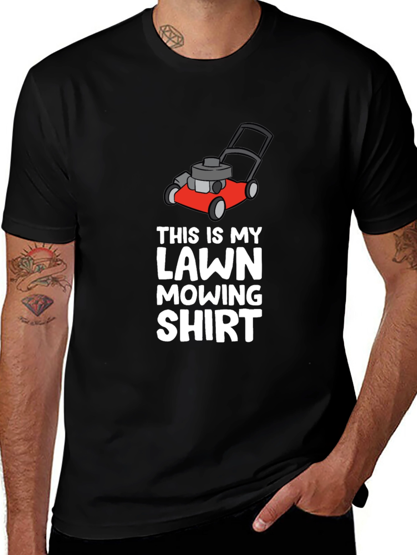 Variant 8 of Funny Lawn Mowing T-Shirt