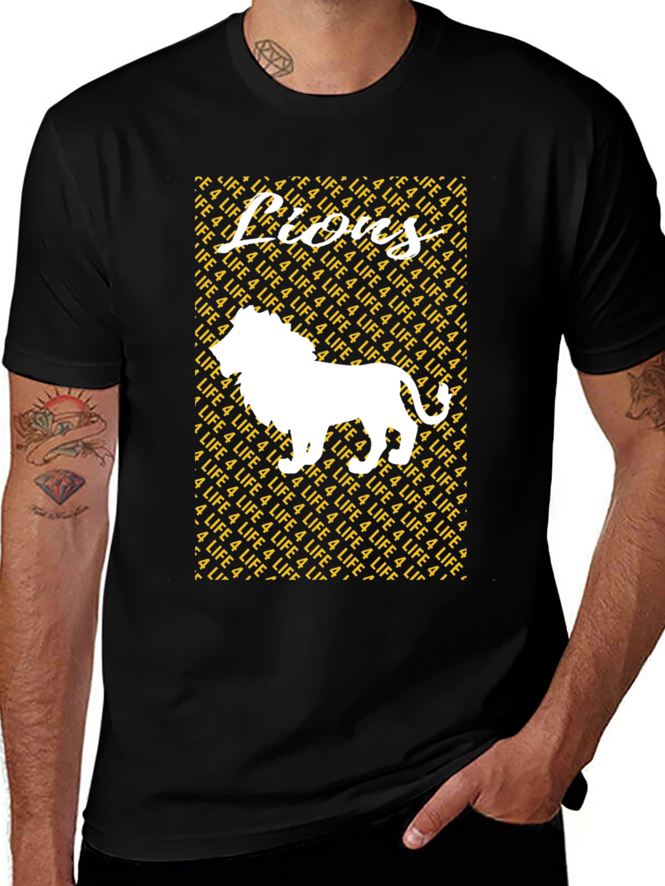 Variant 5 of Lions 4 Life Graphic T-Shirt - Black